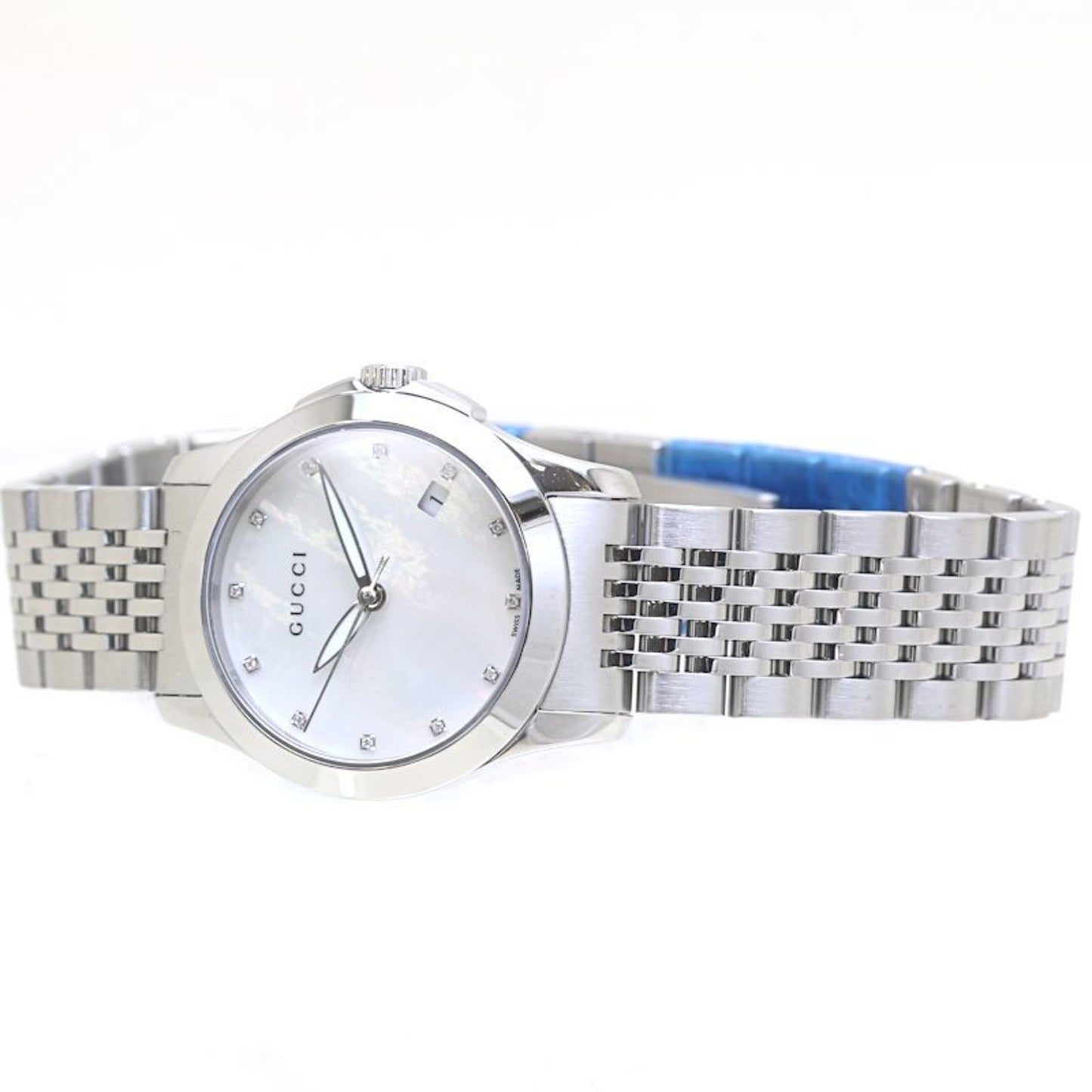 Gucci G-Timeless 12P Diamond Shell Watch