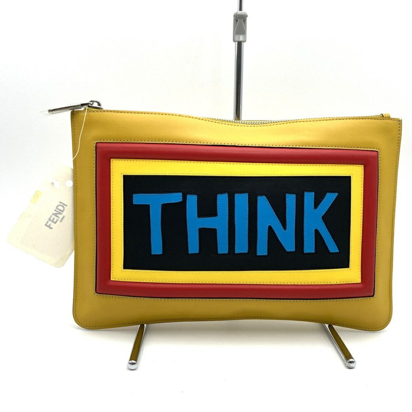Fendi 7No078 Clutch Bag Think Yellow