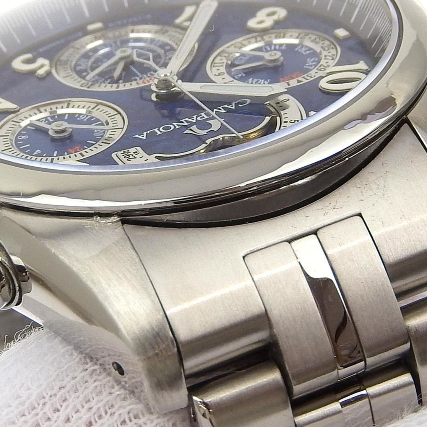 Citizen Campanola Watch Moon Face 6771-T010750-Ta Stainless Steel Quartz Blue Dial