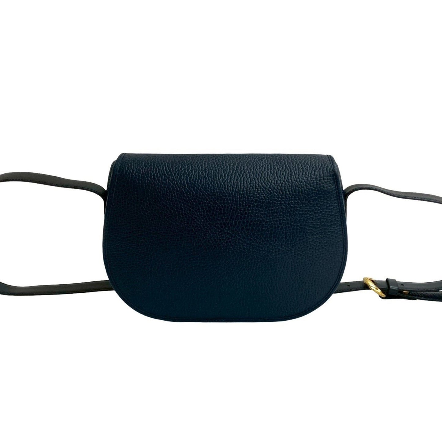 Christian Dior Cd Logo Hardware Leather Genuine Shoulder Bag Pochette Sacoche Navy 31085