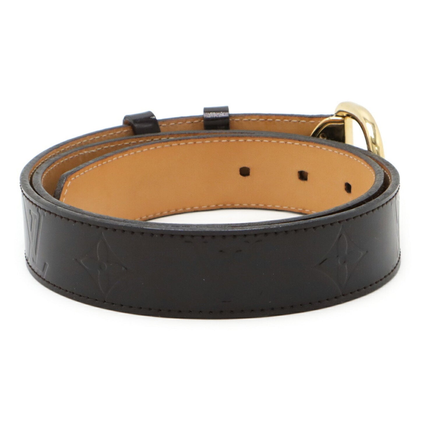 Louis Vuitton Monogram Vernis Santur Belt In Enamel Amaranth #80 M6979W