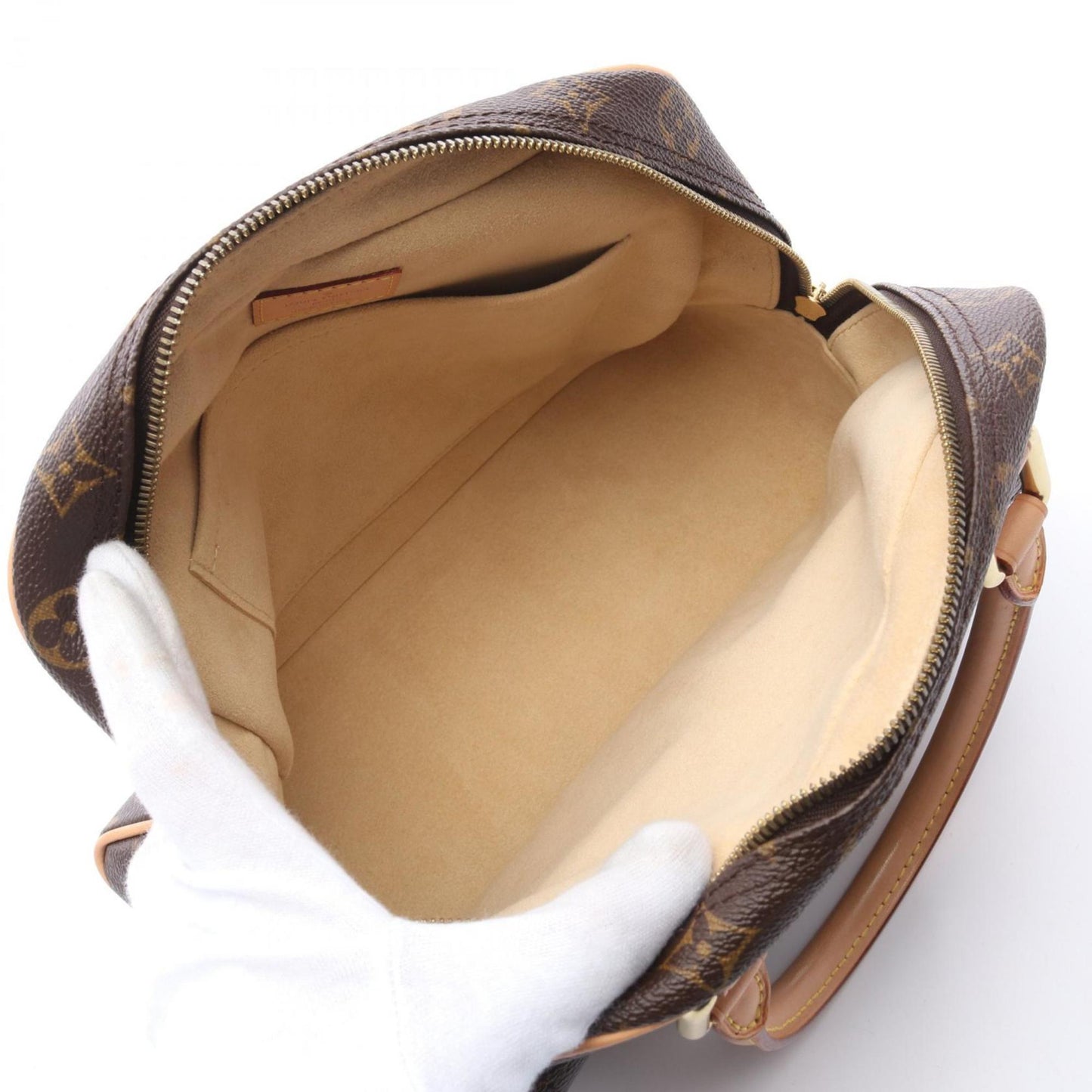 Louis Vuitton Manhattan Pm Handbag Coated Canvas Leather Monogram