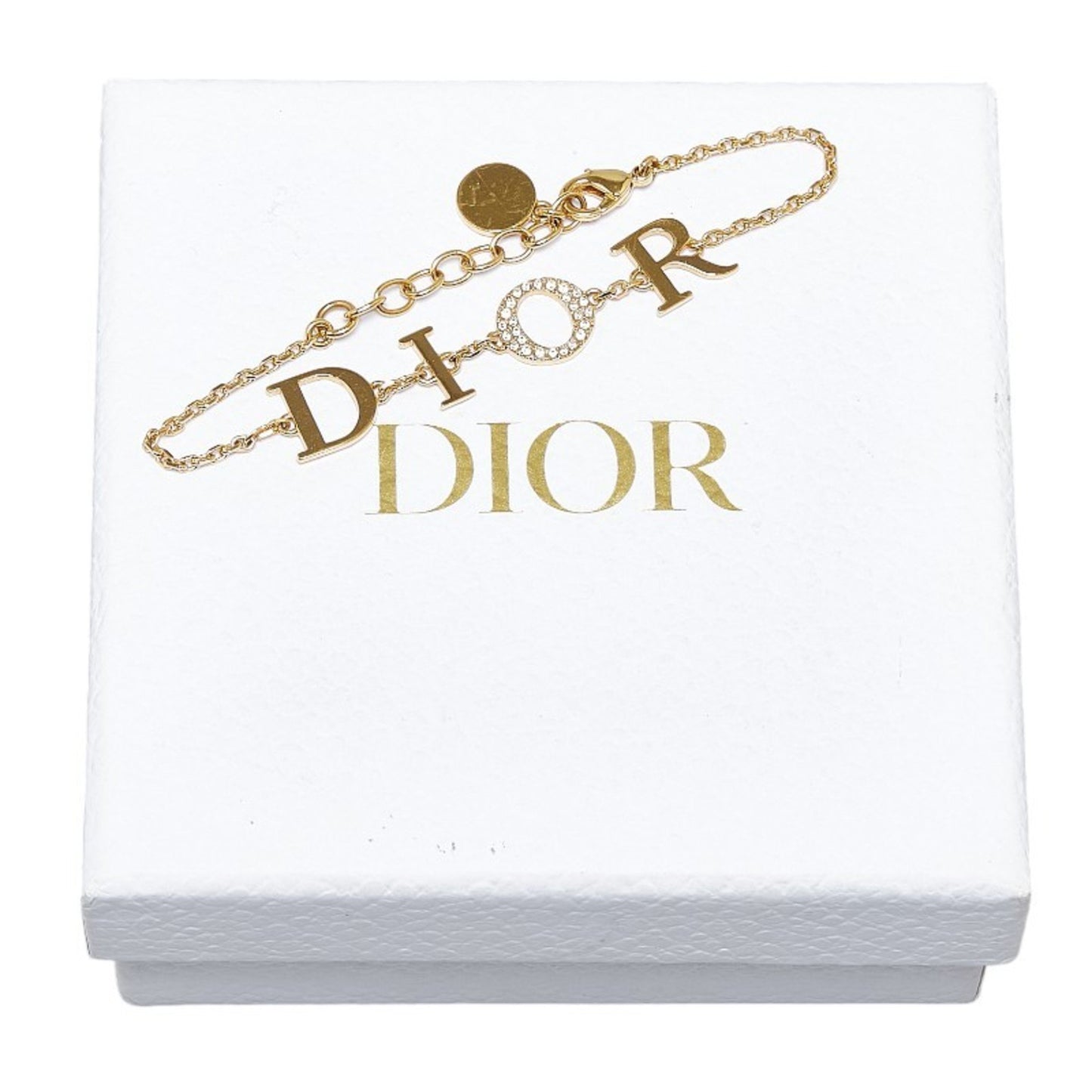 Christian Dior Dior Dio(R)Evolution Rhinestone Chain Bracelet Plated