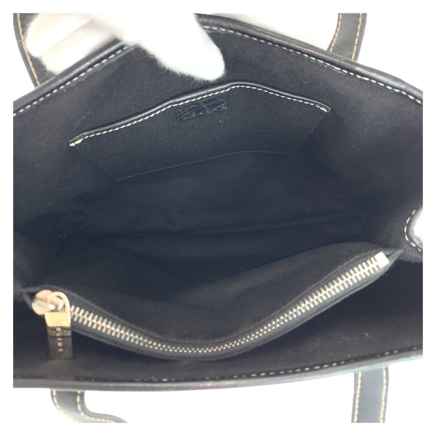Celine Macadam Grey Black Silver Hardware Canvas Leather Ce00 24 Tote Bag Handbag