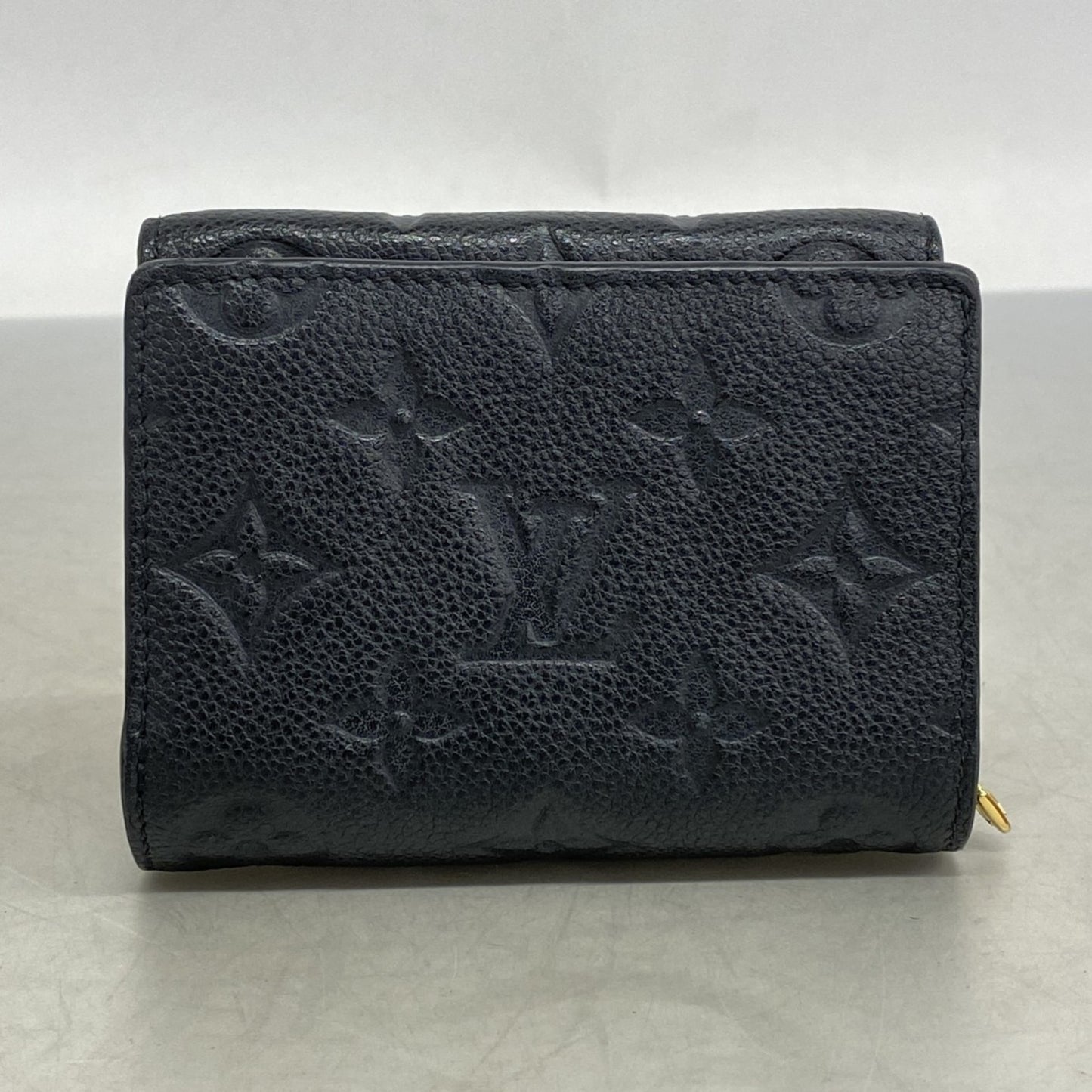 Louis Vuitton Monogram Empreinte Metisse Compact Tri-Fold Wallet M80880 Noir