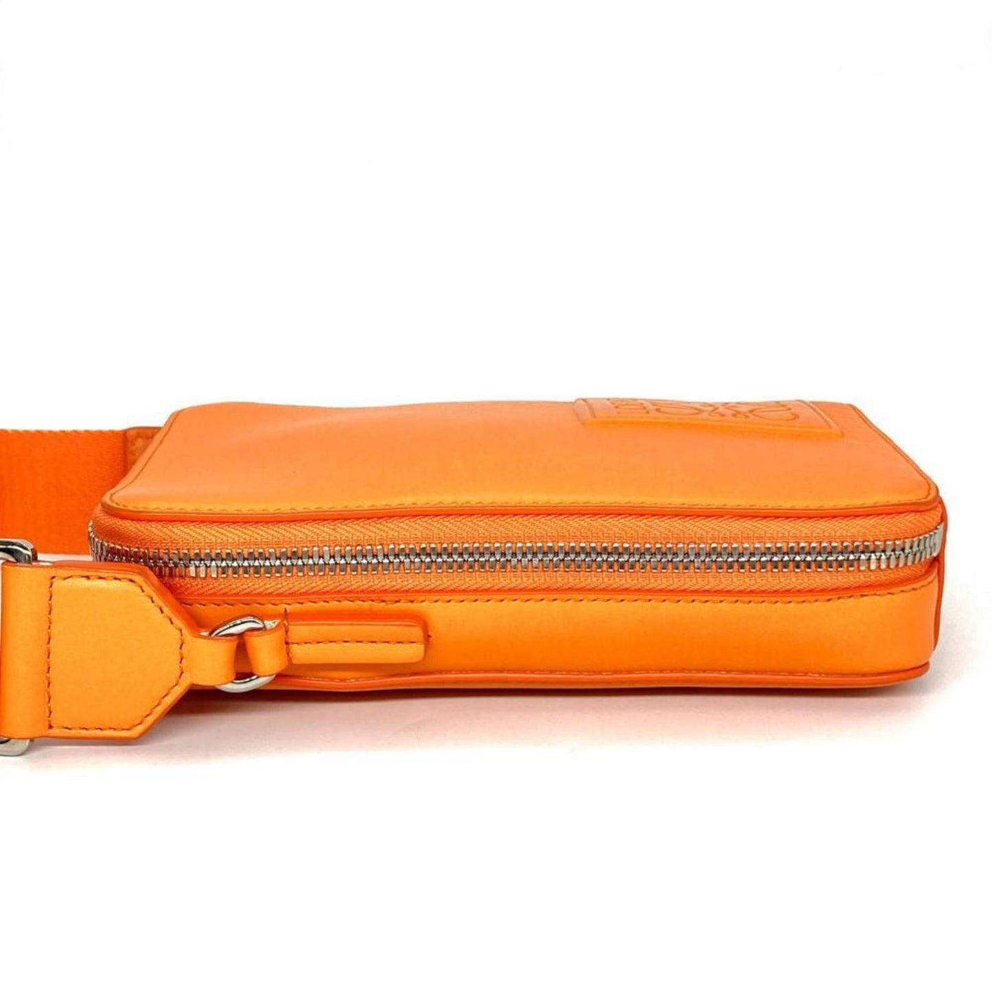 Loewe Vertical Crossbody Pocket Shoulder Bag Leather Orange