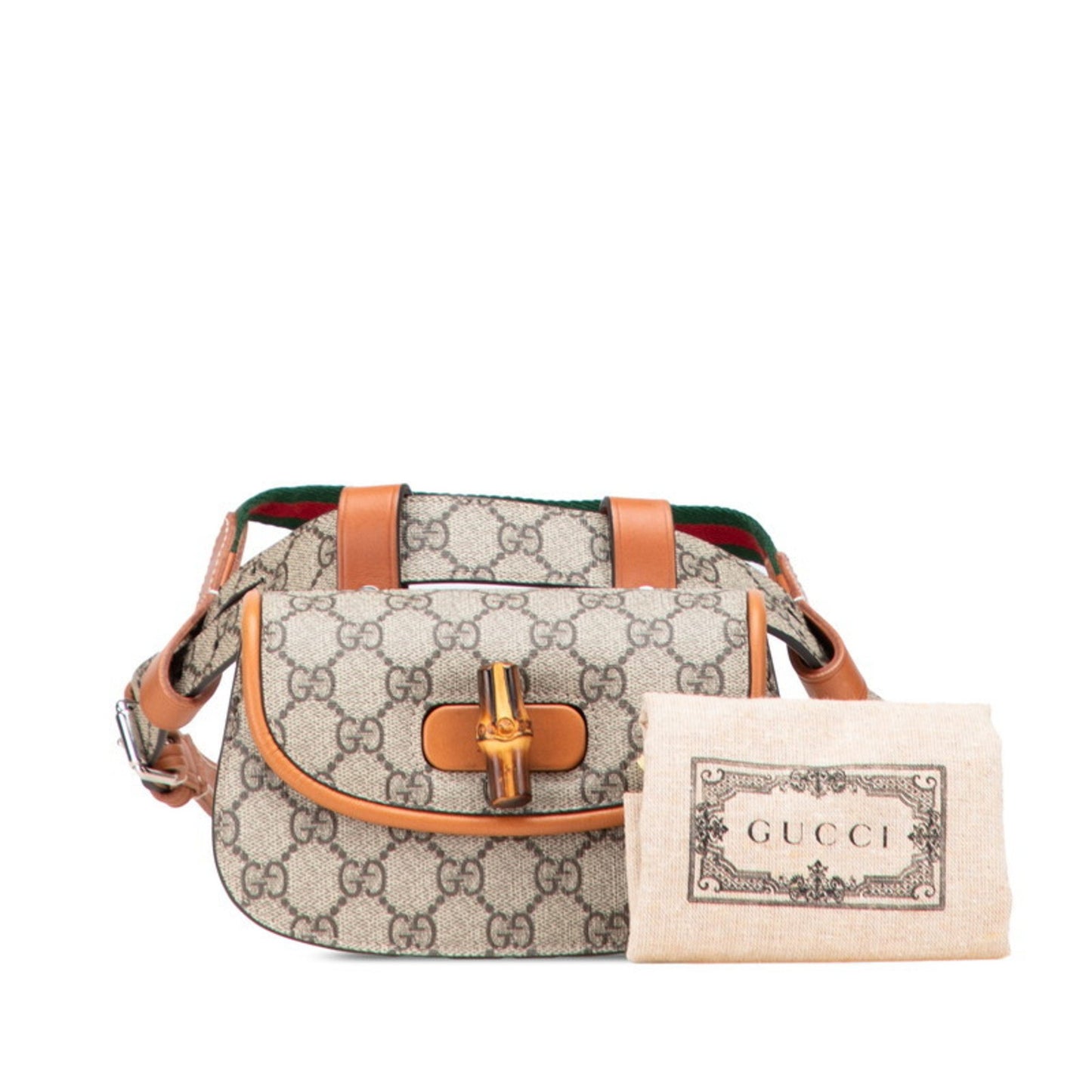 Gucci Gg Supreme Bamboo 1947 Mini Belt Bag/Waist Bag 681137 Beige Brown Pvc Leather