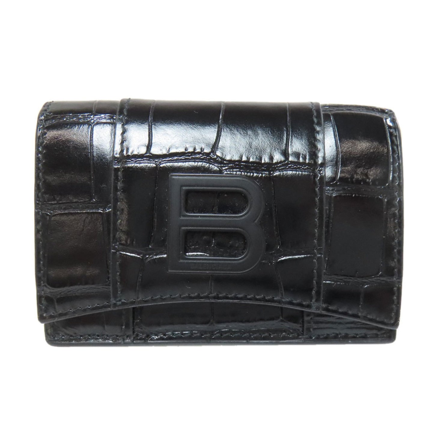Balenciaga 600212 B Embossed Leather Bi-Fold Wallet