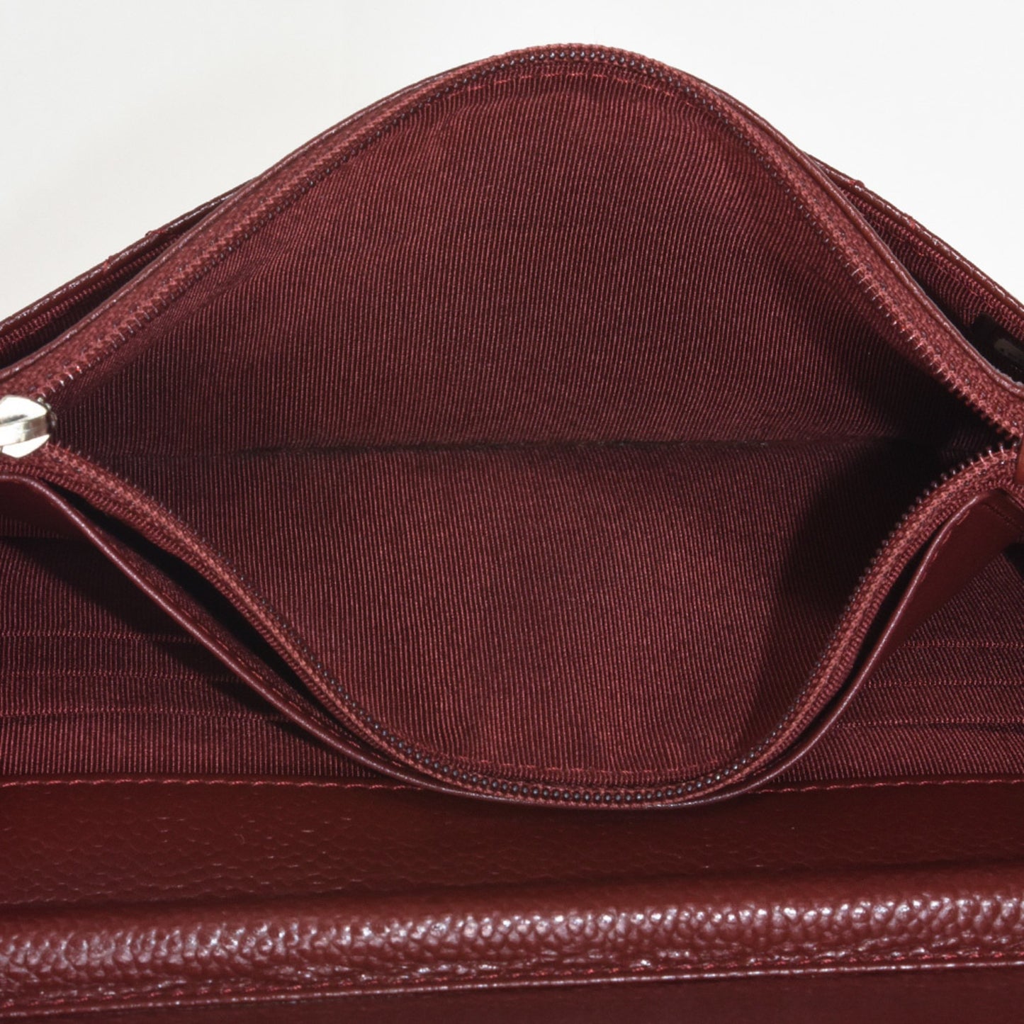 Chanel Coco Mark Matelasse Chain Wallet Caviar Skin A33814 Red