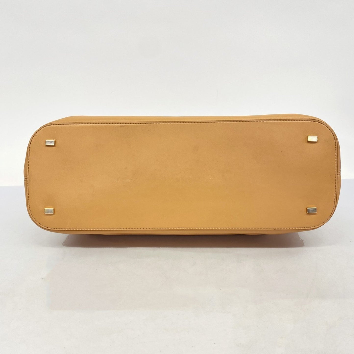 Celine Handbag Leather Orange Beige
