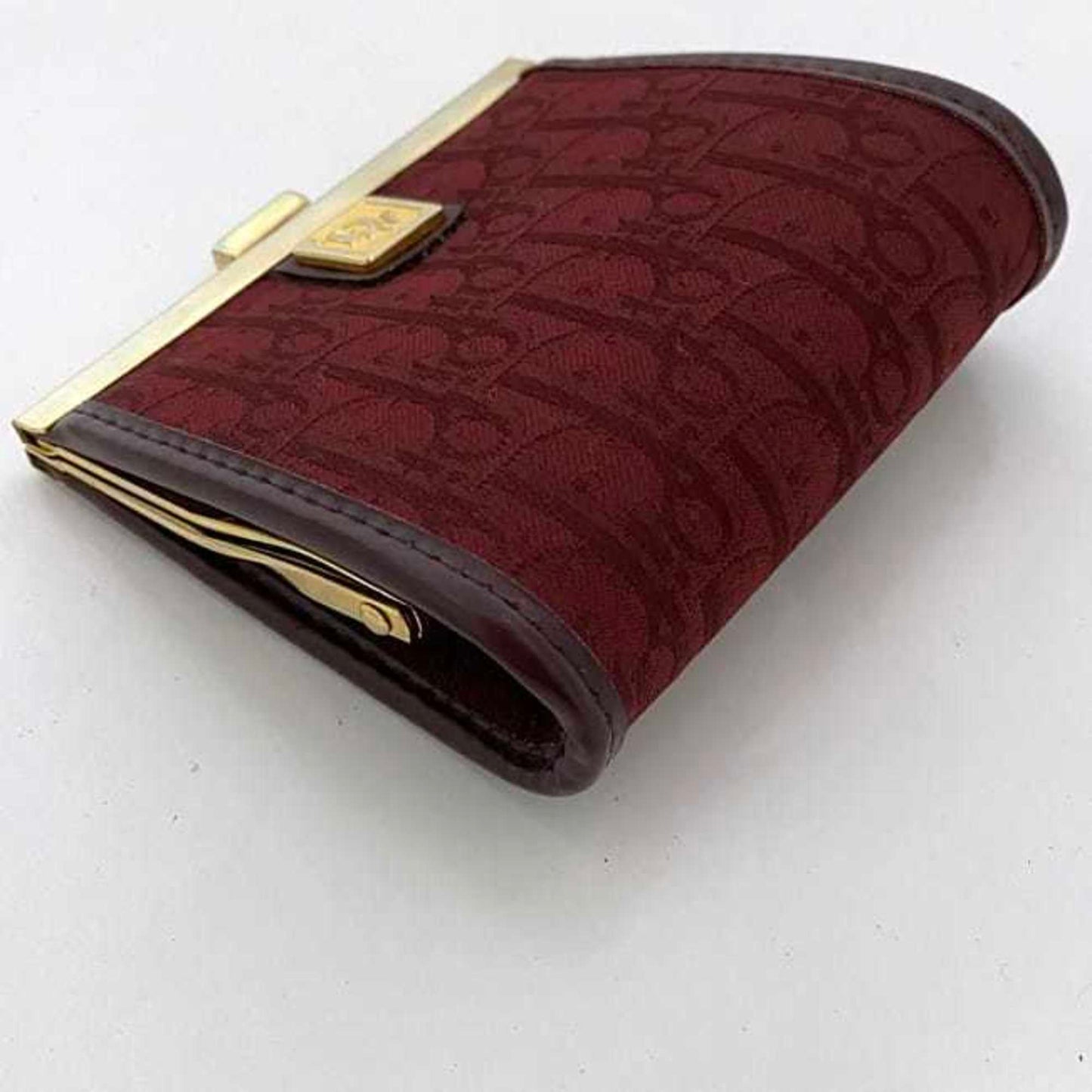 Christian Dior Wallet Ec-23600 Bordeaux Trotter Jacquard Canvas