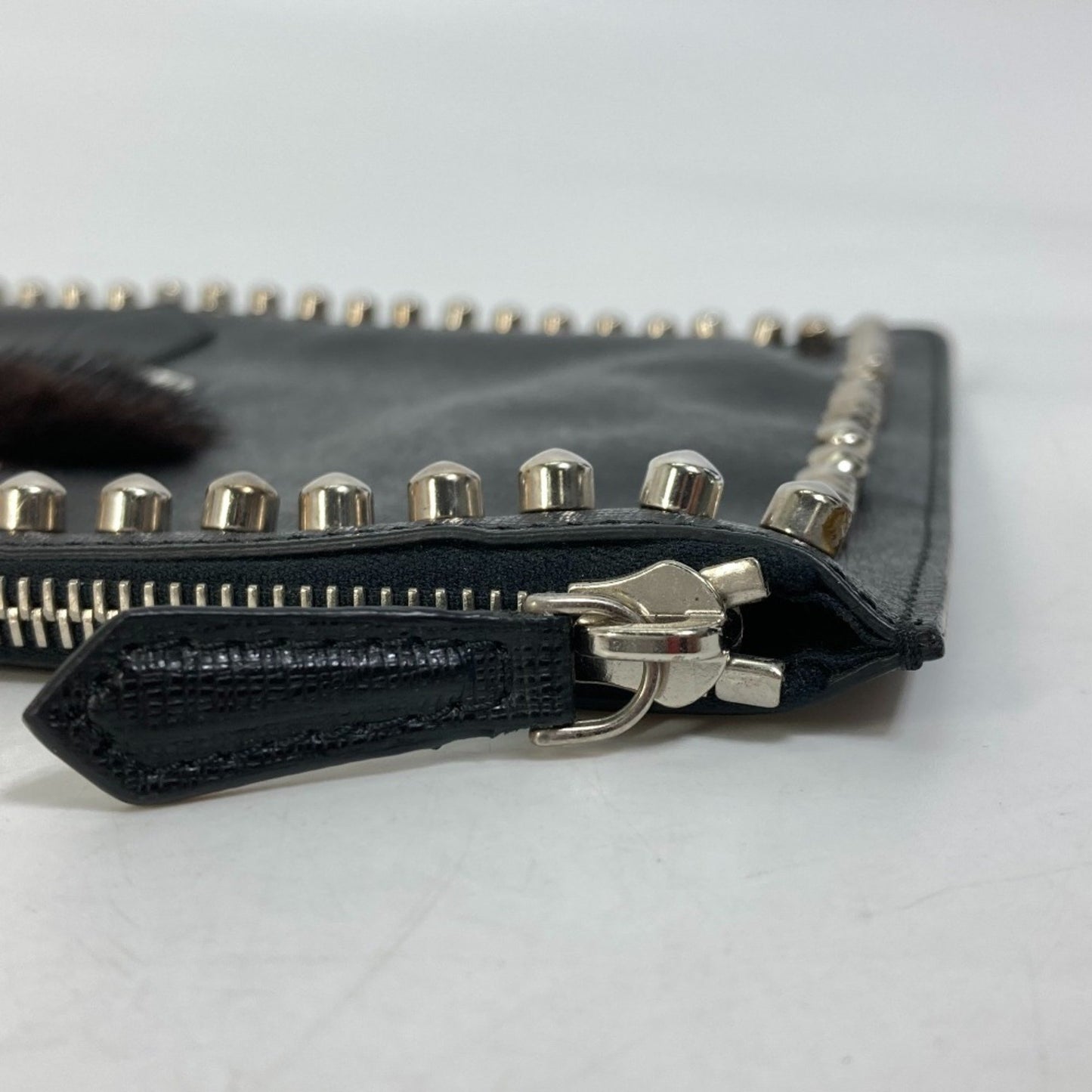 Fendi Studded Pouch Karl Lagerfeld Carlito Clutch Bag Leather