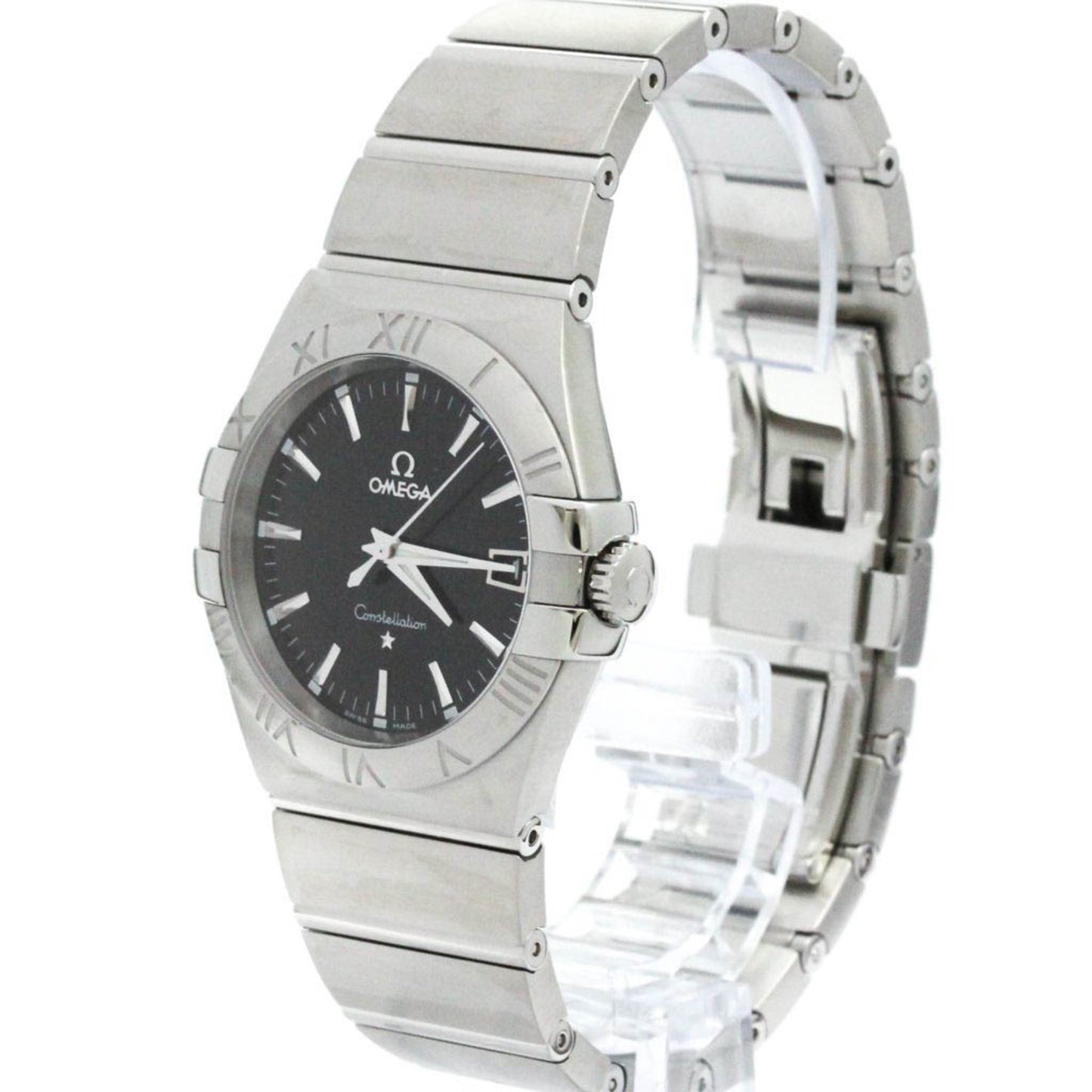 Polished Omega Constellation Date Quartz