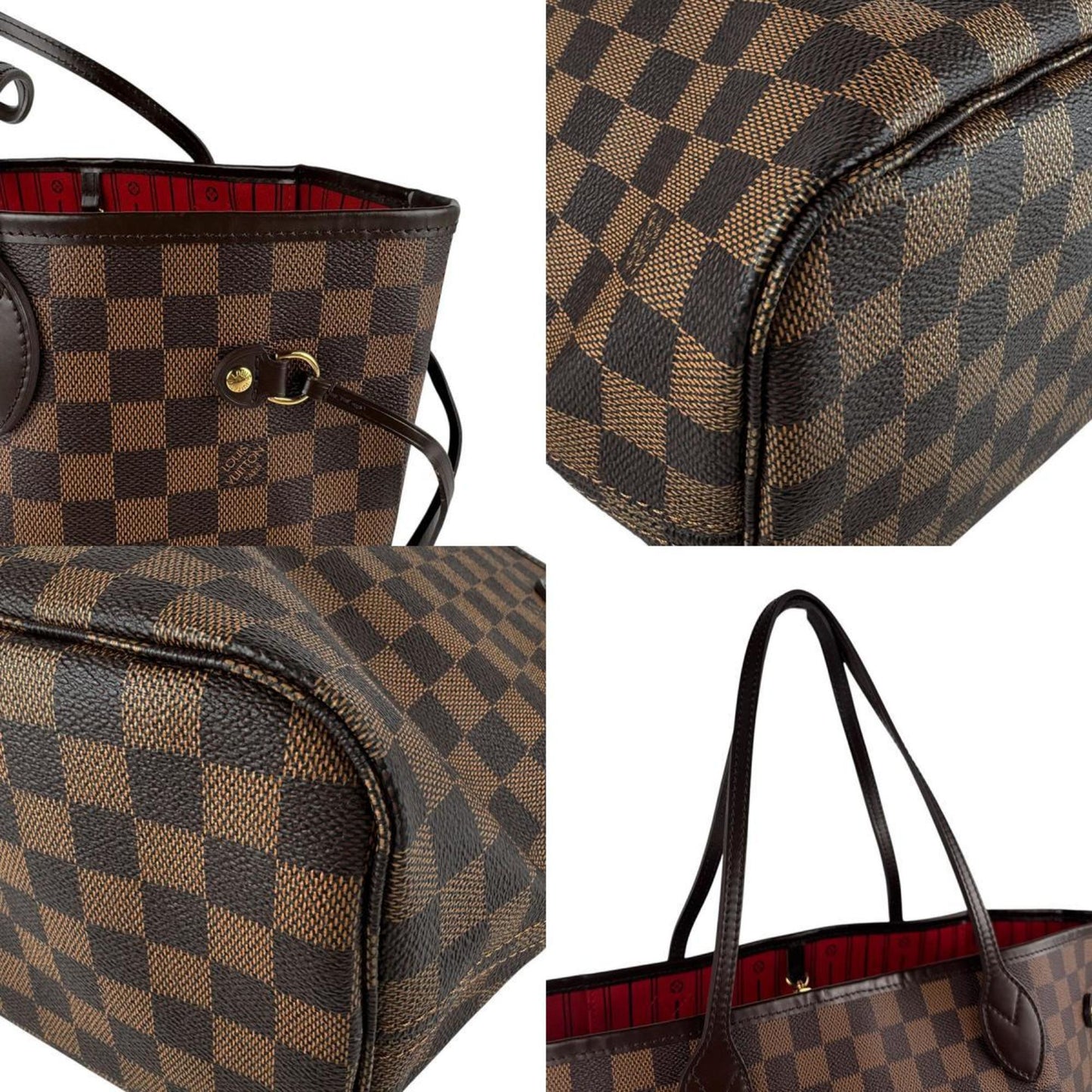 Louis Vuitton Damier Neverfull Mm Shoulder Bag Tote In Brown