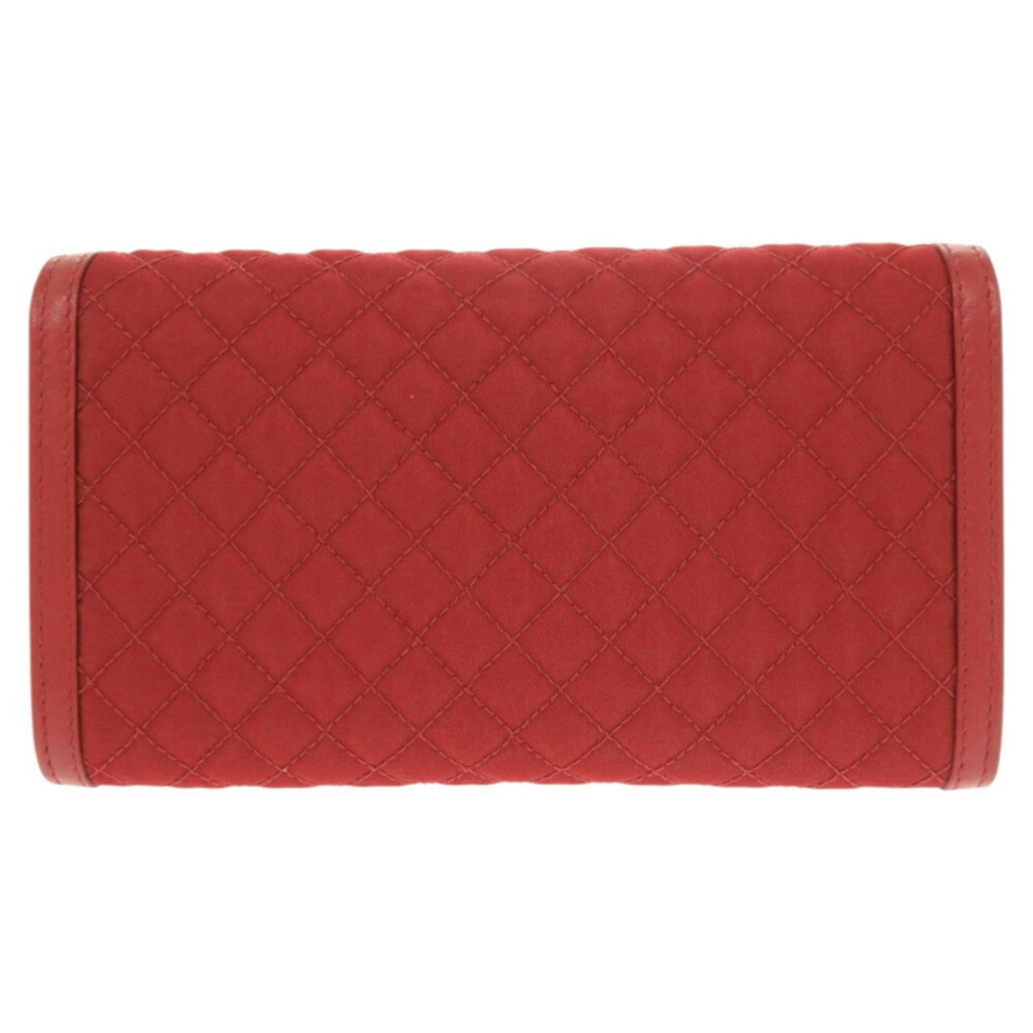 Like New Prada 1M1437 Nylon And Leather Red Shoulder Wallet