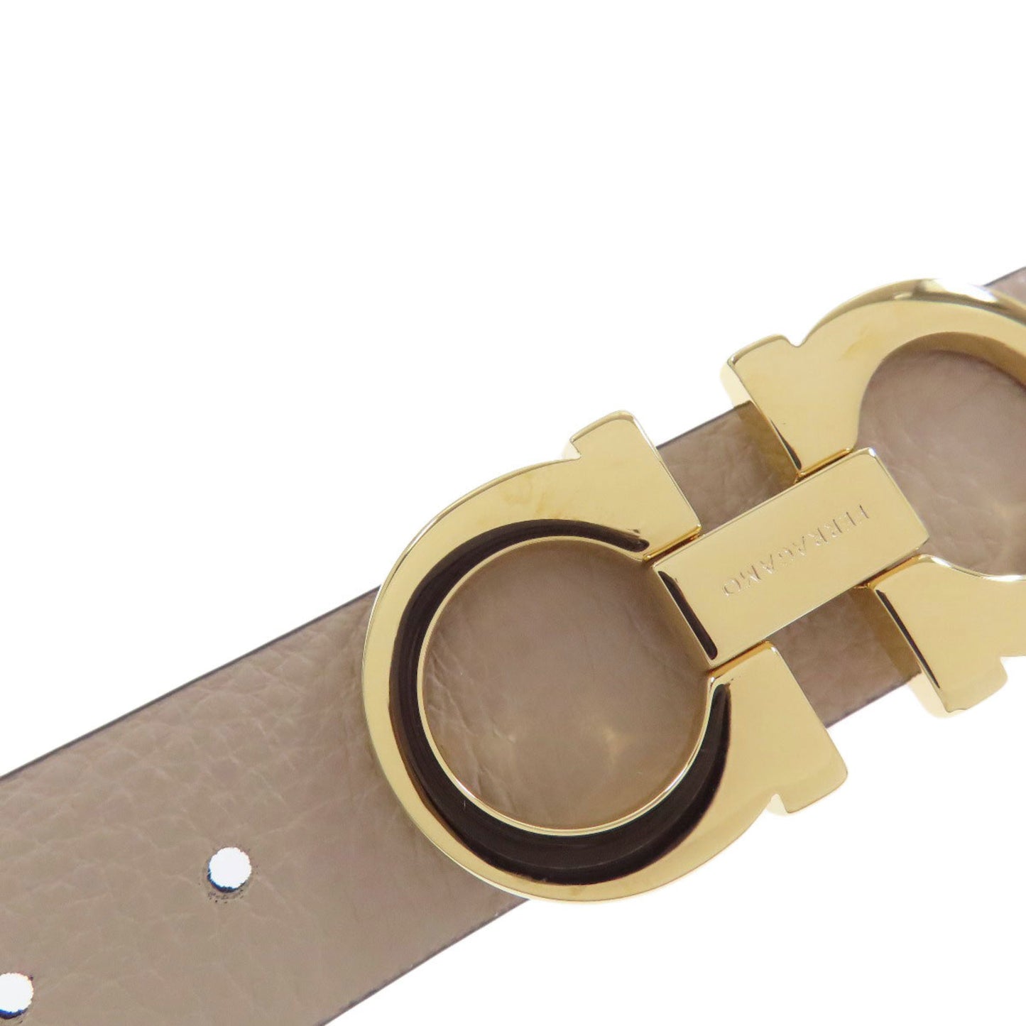 Salvatore Ferragamo Gancini Hardware Leather Belt