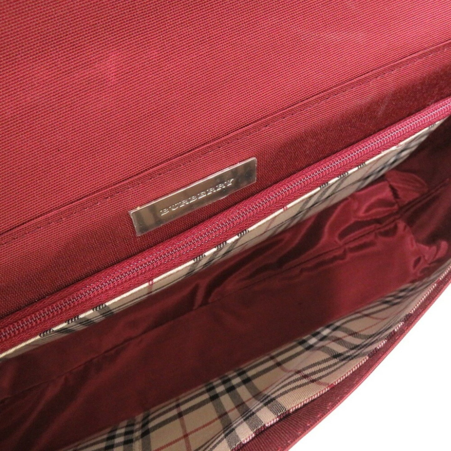 Burberry Plate Leather Beige Handbag 1672Burberry