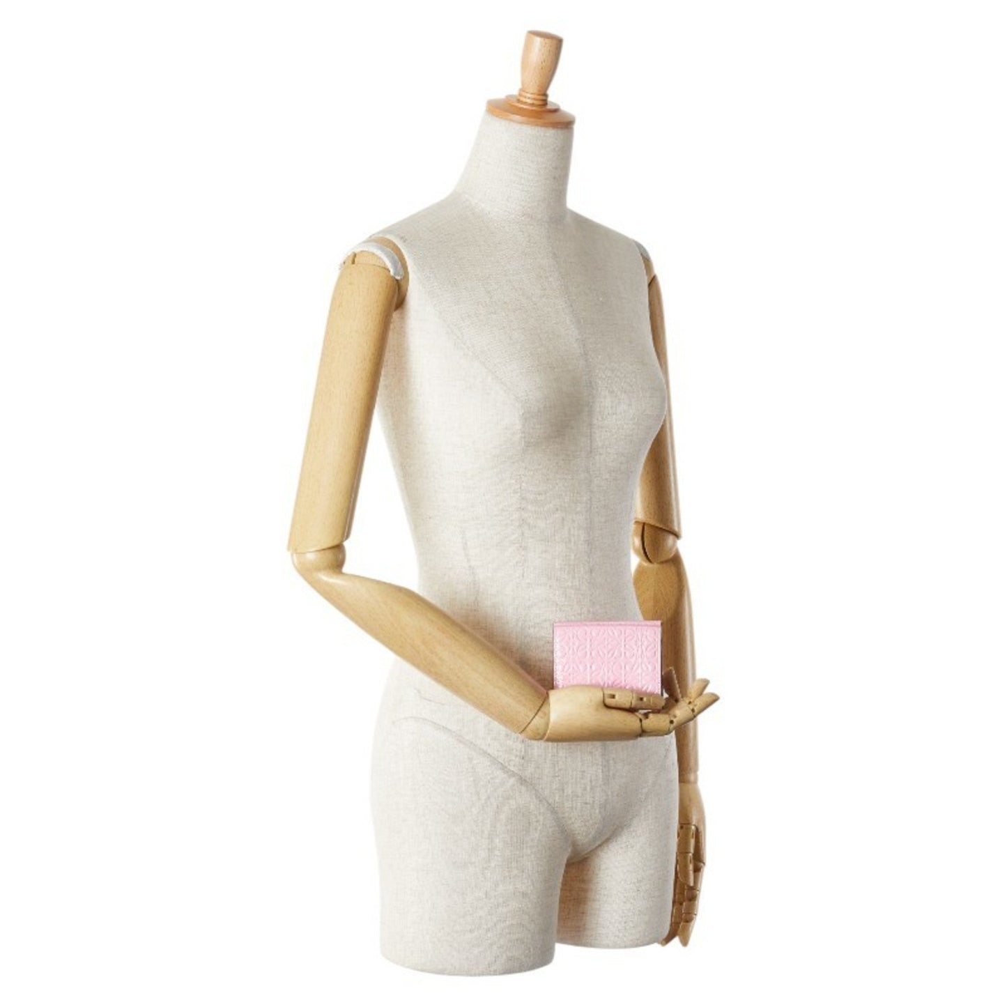 Loewe Anagram Tri-Fold Wallet Pink Leather
