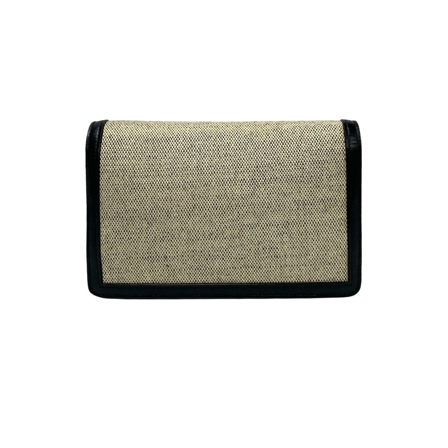 Celine Triomphe Chain Shoulder Bag In Canvas And Leather