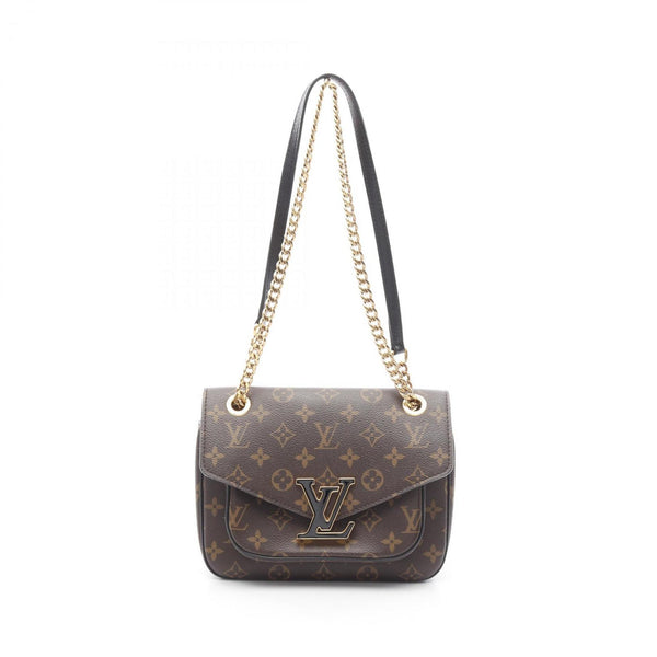 Louis Vuitton Passy Shoulder Bag Coated Canvas Leather Monogram