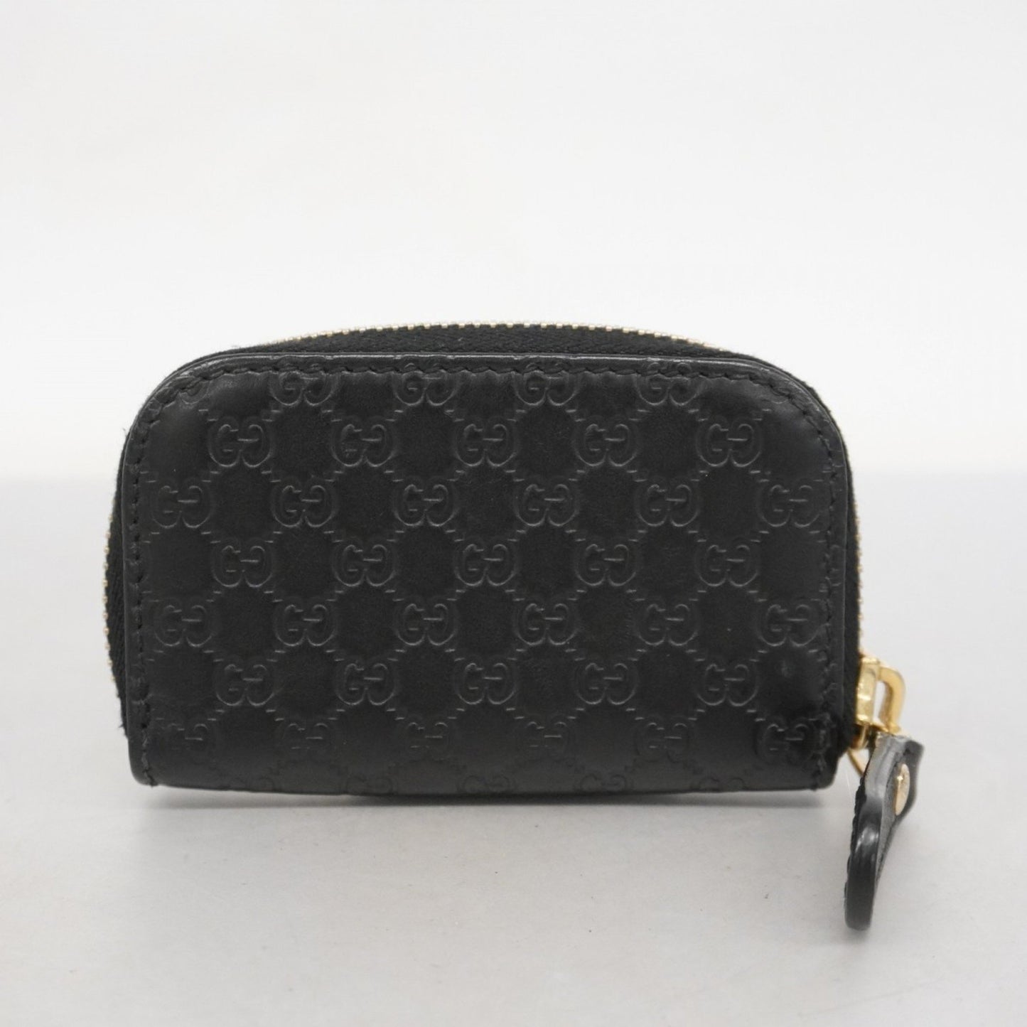 Gucci Micro Guccissima Wallet/Coin Case 449896 Leather Black