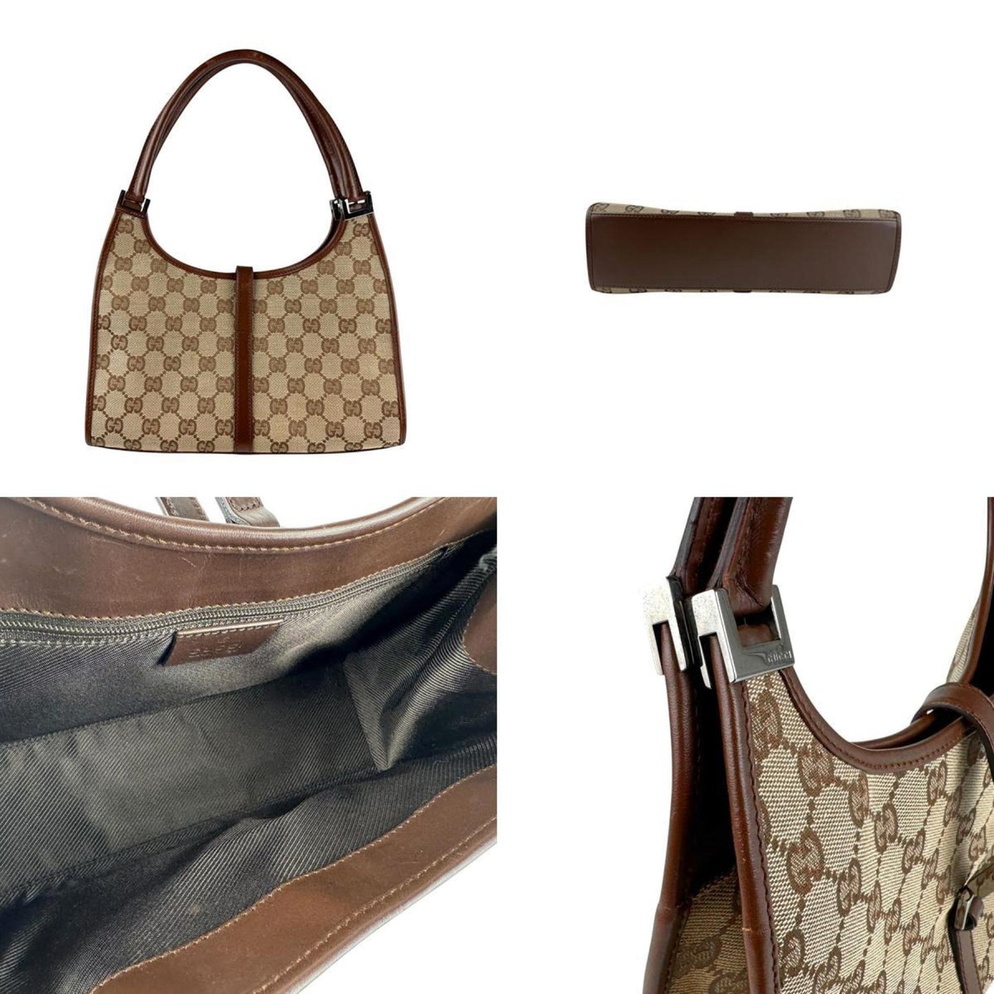 Gucci Jackie Shoulder Bag In Gg Canvas And Leather