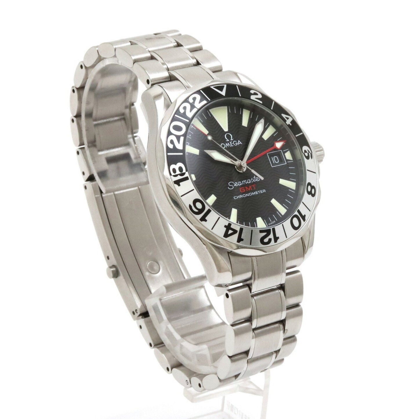 Watch Omega Seamaster 300 Professional Date Gmt 50Th Anniversary Ss Black Dial At Automatic 2243.50