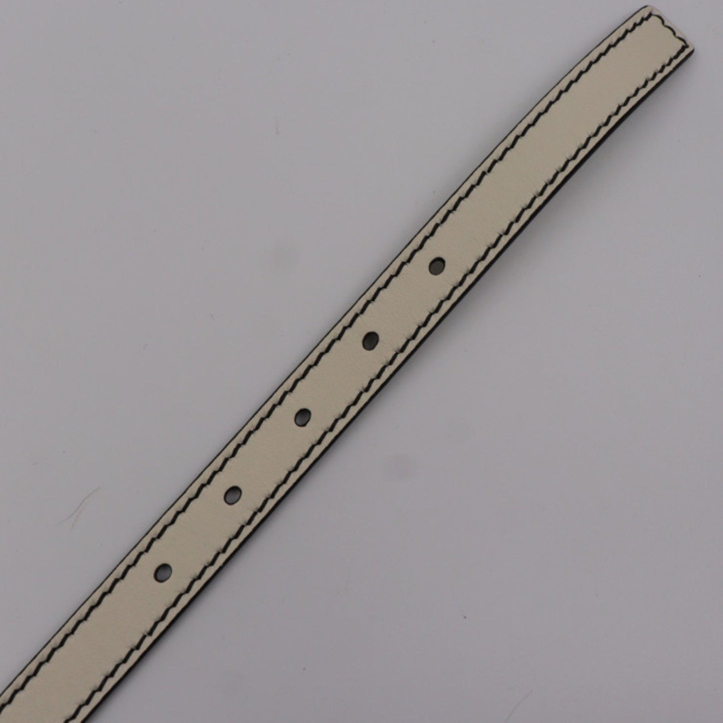 Christian Dior D-Fence Belt Leather Ivory System Gold Metal Fittings Logo Narrow