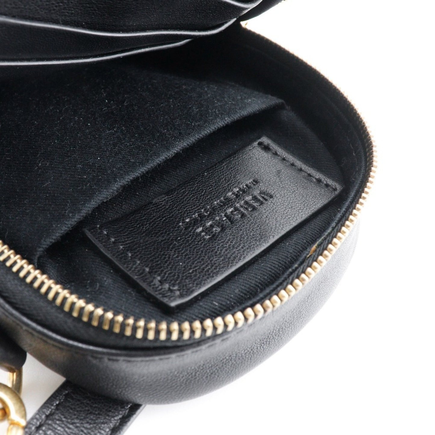 Versace Medusa Shoulder Bag Belt Pouch Leather Black 3Way