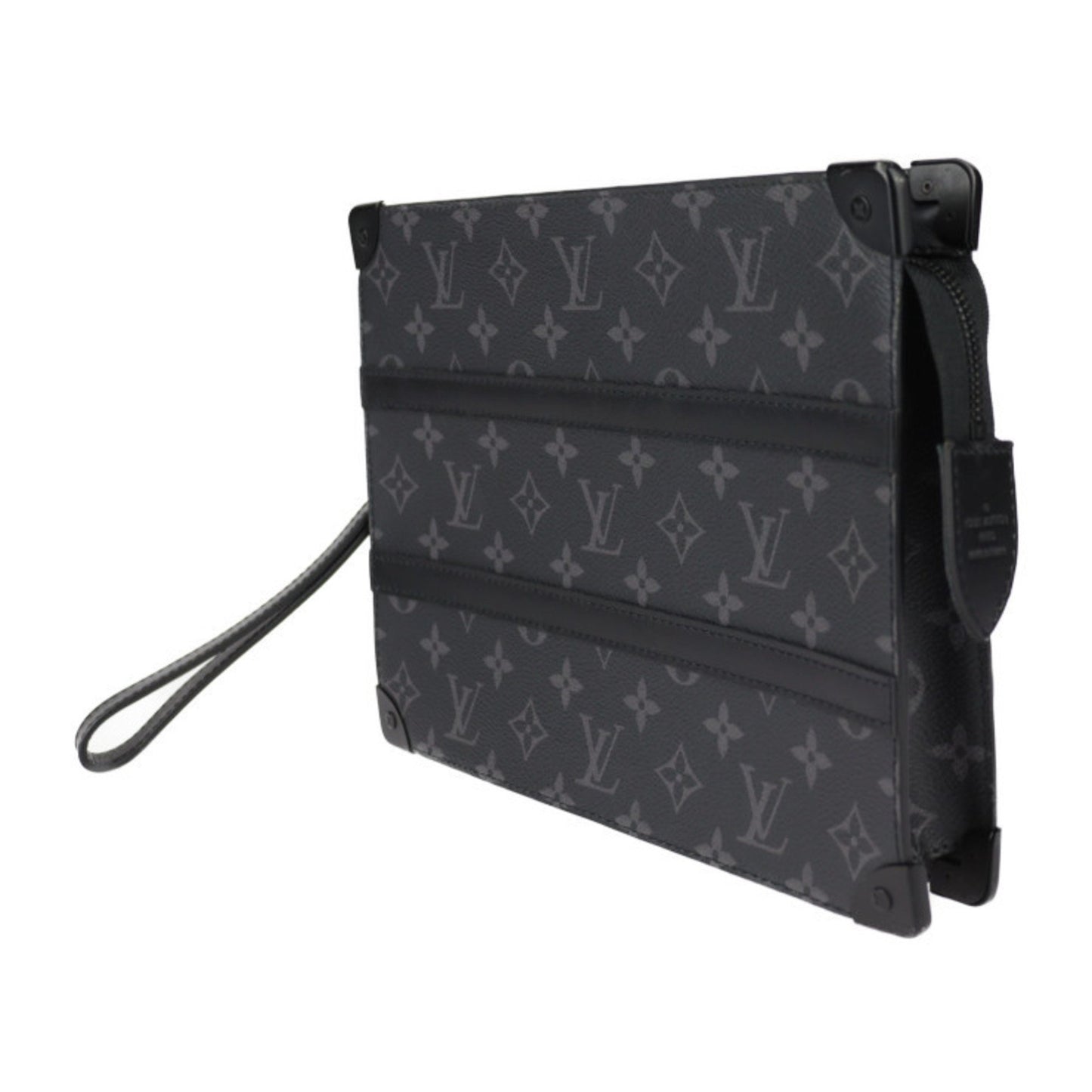 Louis Vuitton Louis Vuitton Trunk Pochette Second Bag M45937 Monogram Eclipse Leather Black