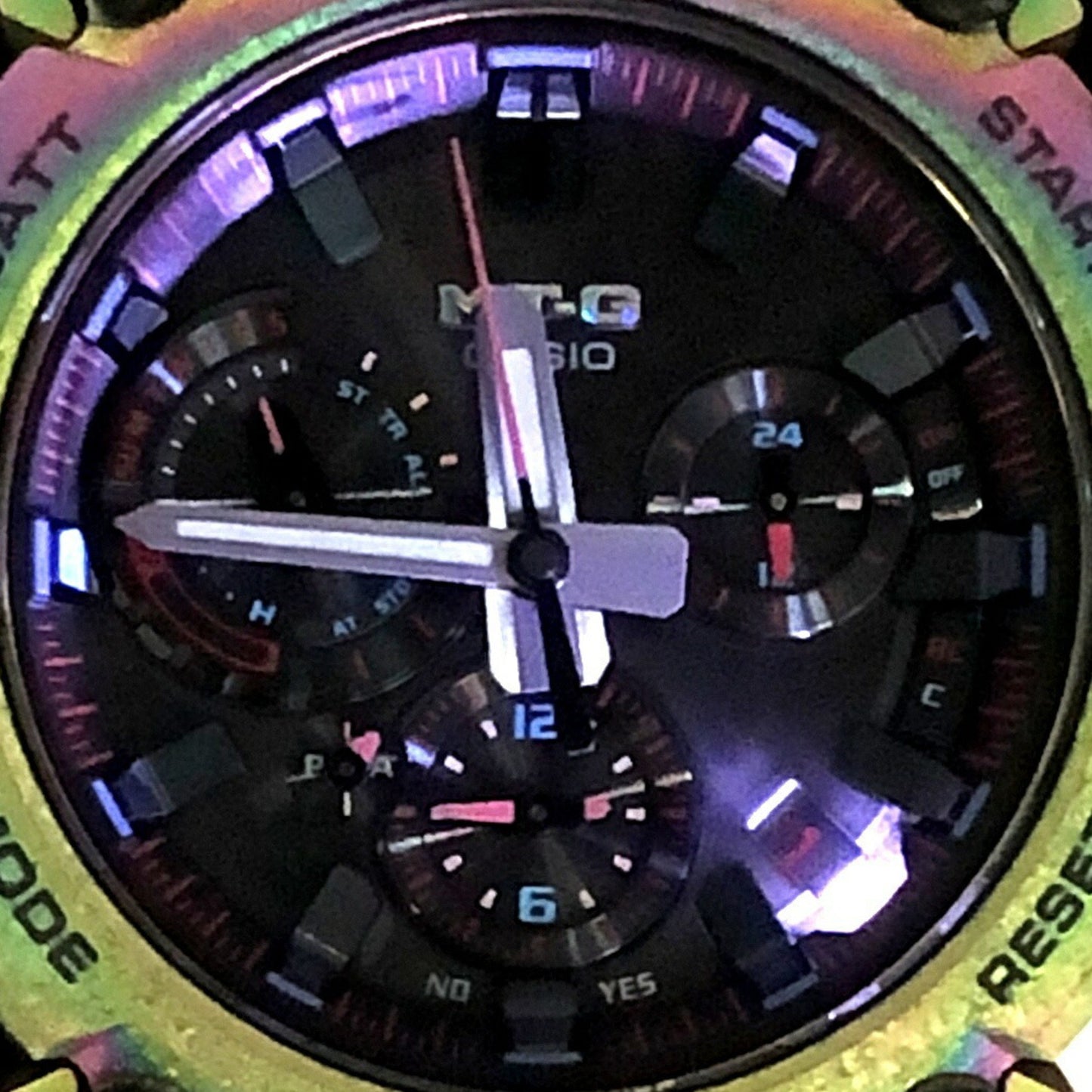 G-Shock Casio Mtg-B3000Prb-1A Mt-G Aurora Oval Watch With Radio-Controlled Solar Power