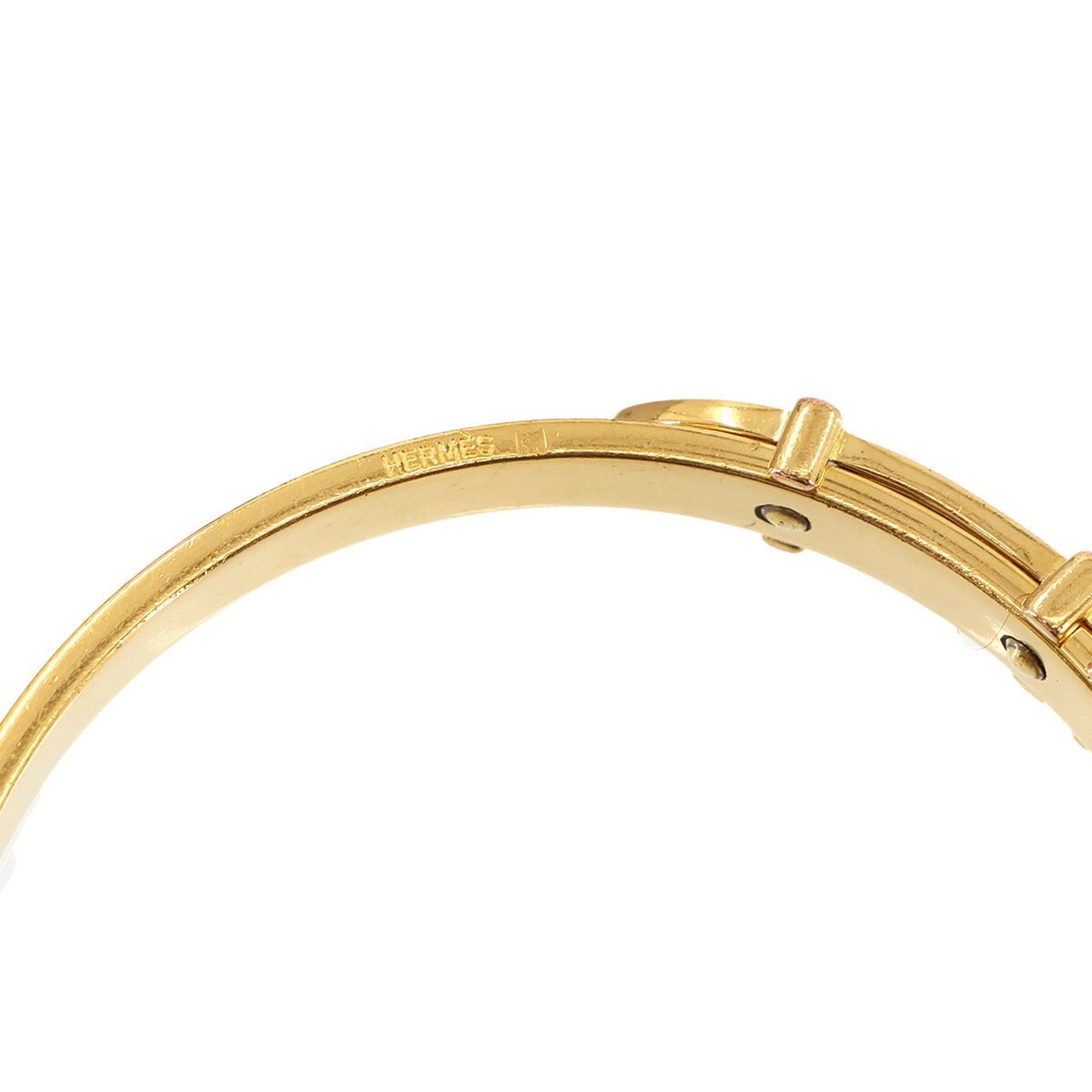 Hermes Herms Belt Motif Bangle Bracelet In Dark Brown Leather