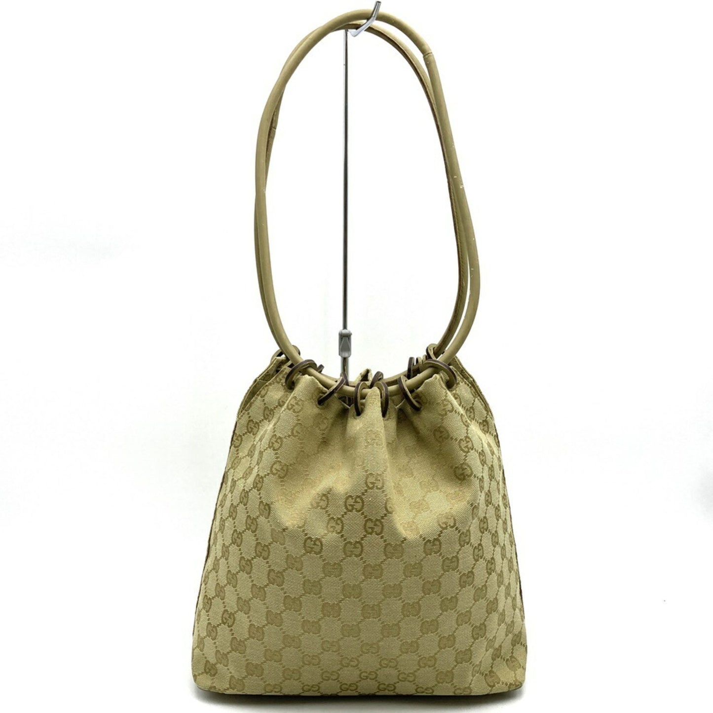 Gucci 90644 Shoulder Bag Gg Canvas Beige