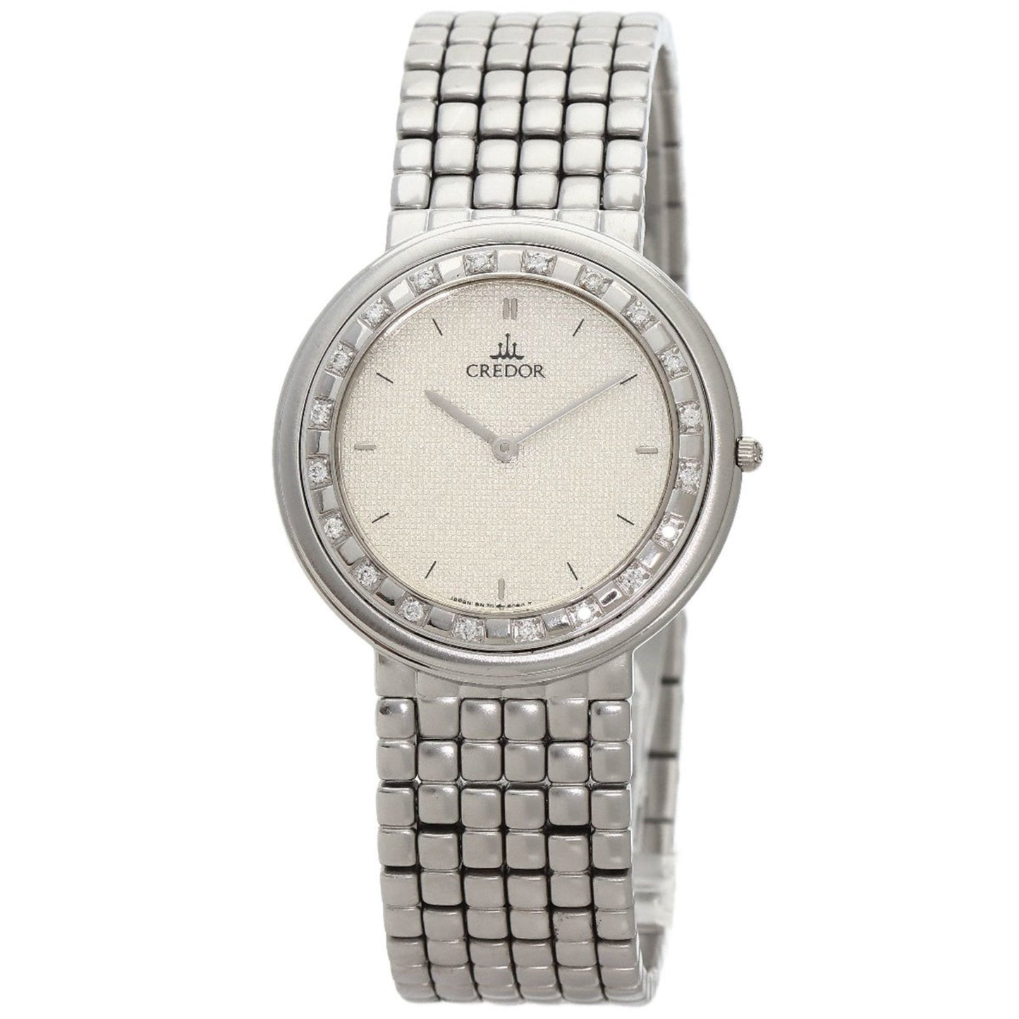 Seiko 8N70-6030 Credor Diamond Watch Stainless