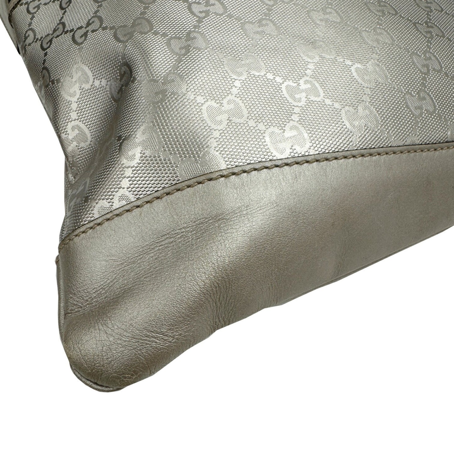 Gucci Gg Imprime 374411 Shoulder Bag Silver