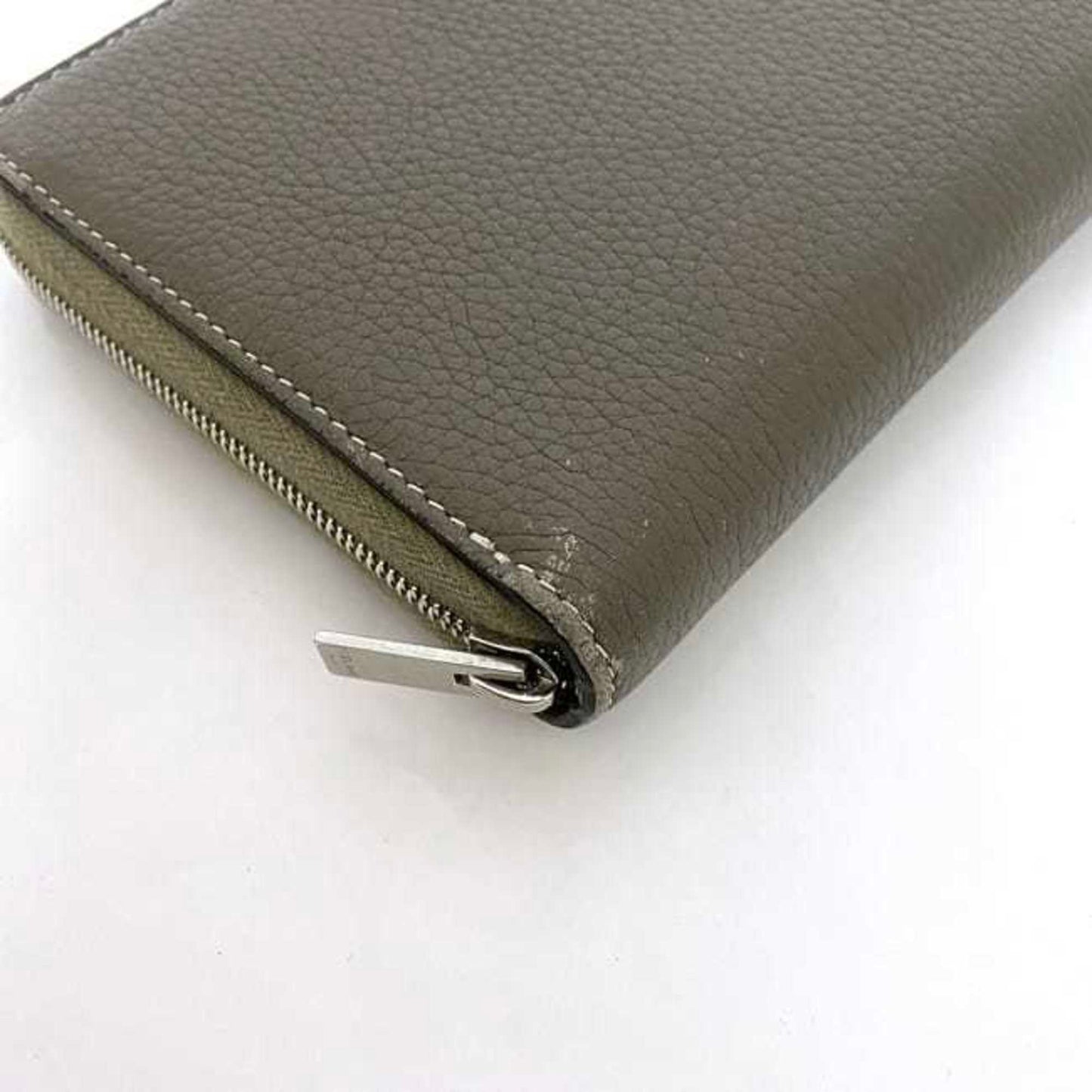 Celine Round Long Wallet Large Zipped Ec-22339 Greige 105003Afe.09So Leather W-Lm-3158 Celine