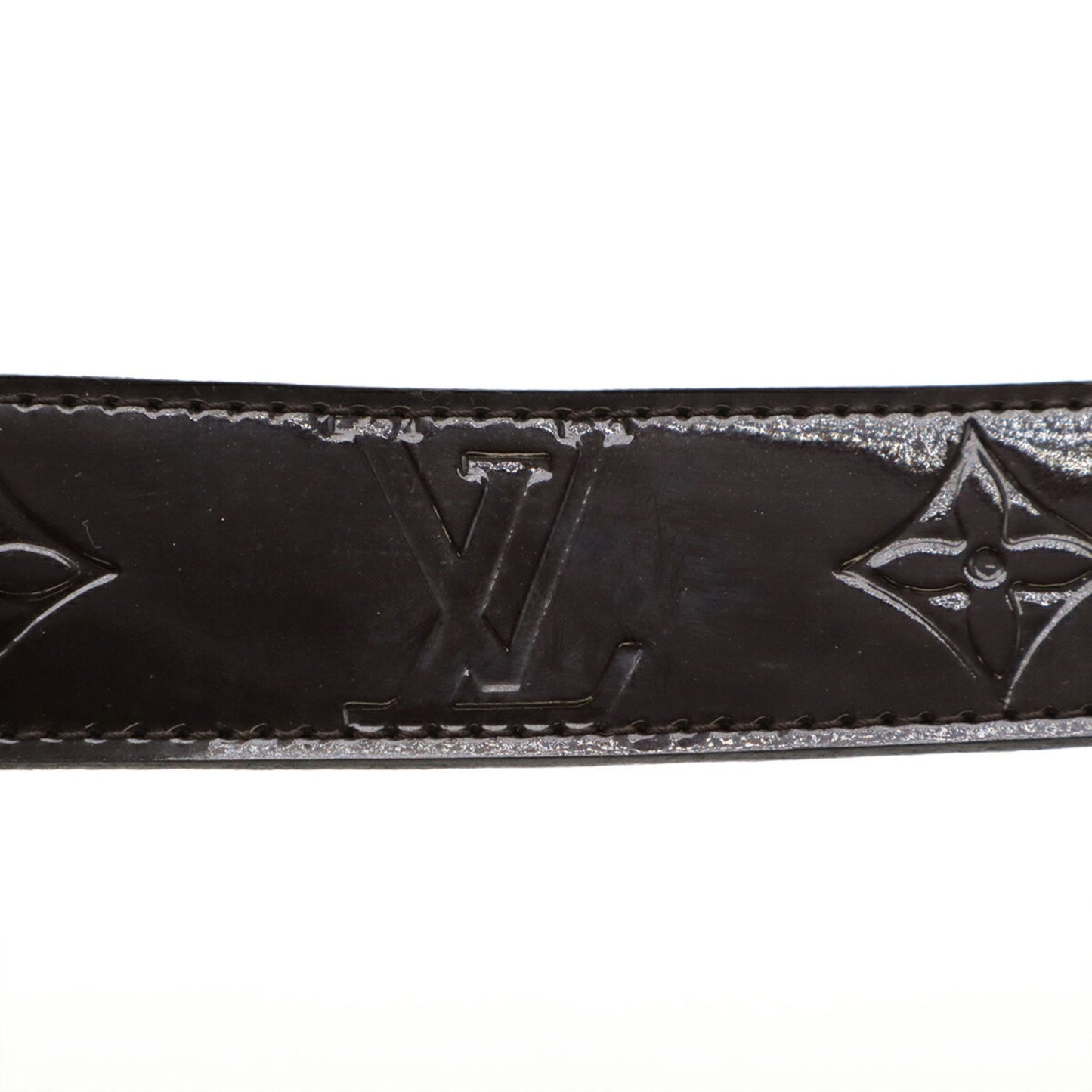 Louis Vuitton Monogram Vernis Santur Belt In Enamel Amaranth #80 M6979W