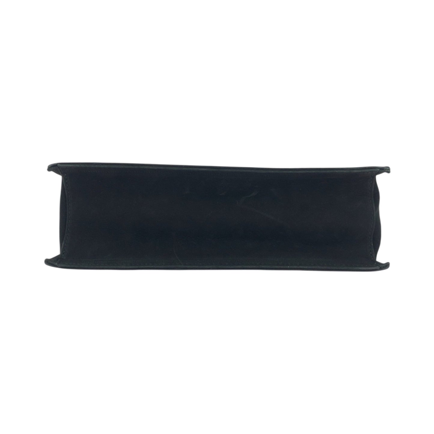 Gianni Versace Vintage Sunburst Black Suede Shoulder Bag With Gold Hardware
