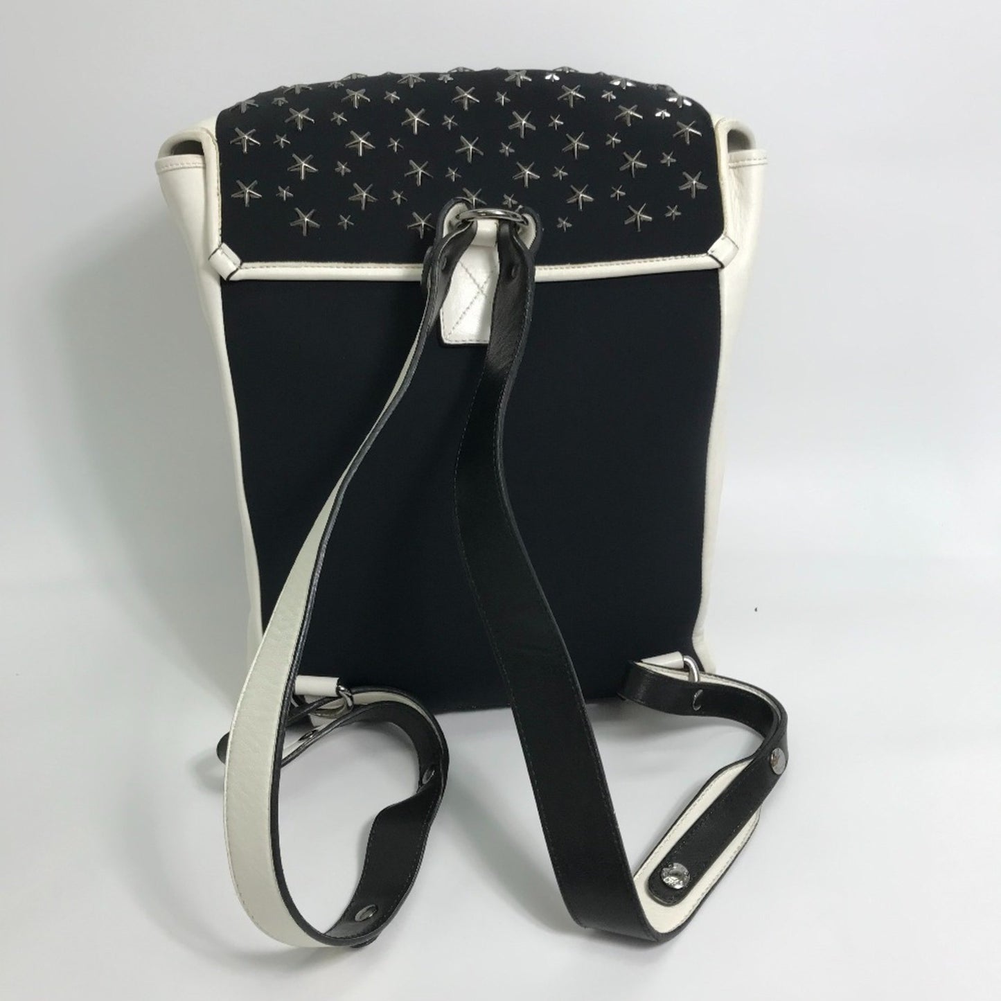 Jimmy Choo Star Studs Backpack Black X White