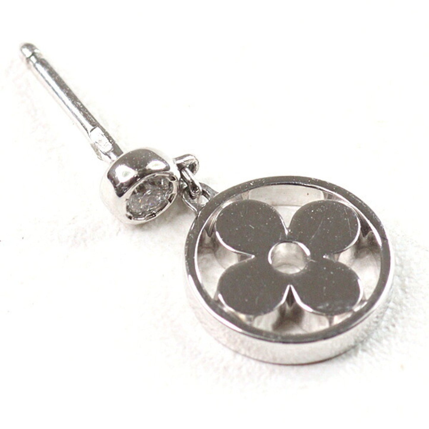 Louis Vuitton Monogram Idylle Earrings White Gold Diamond 750Wg Q96167 Set Of 2