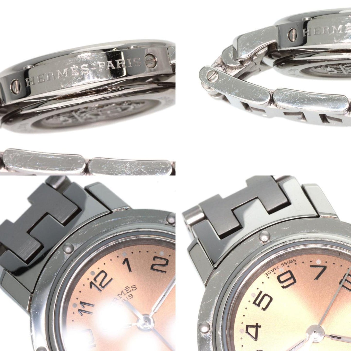 Hermes Cl4.210 Clipper Watch Stainless Steel Ss