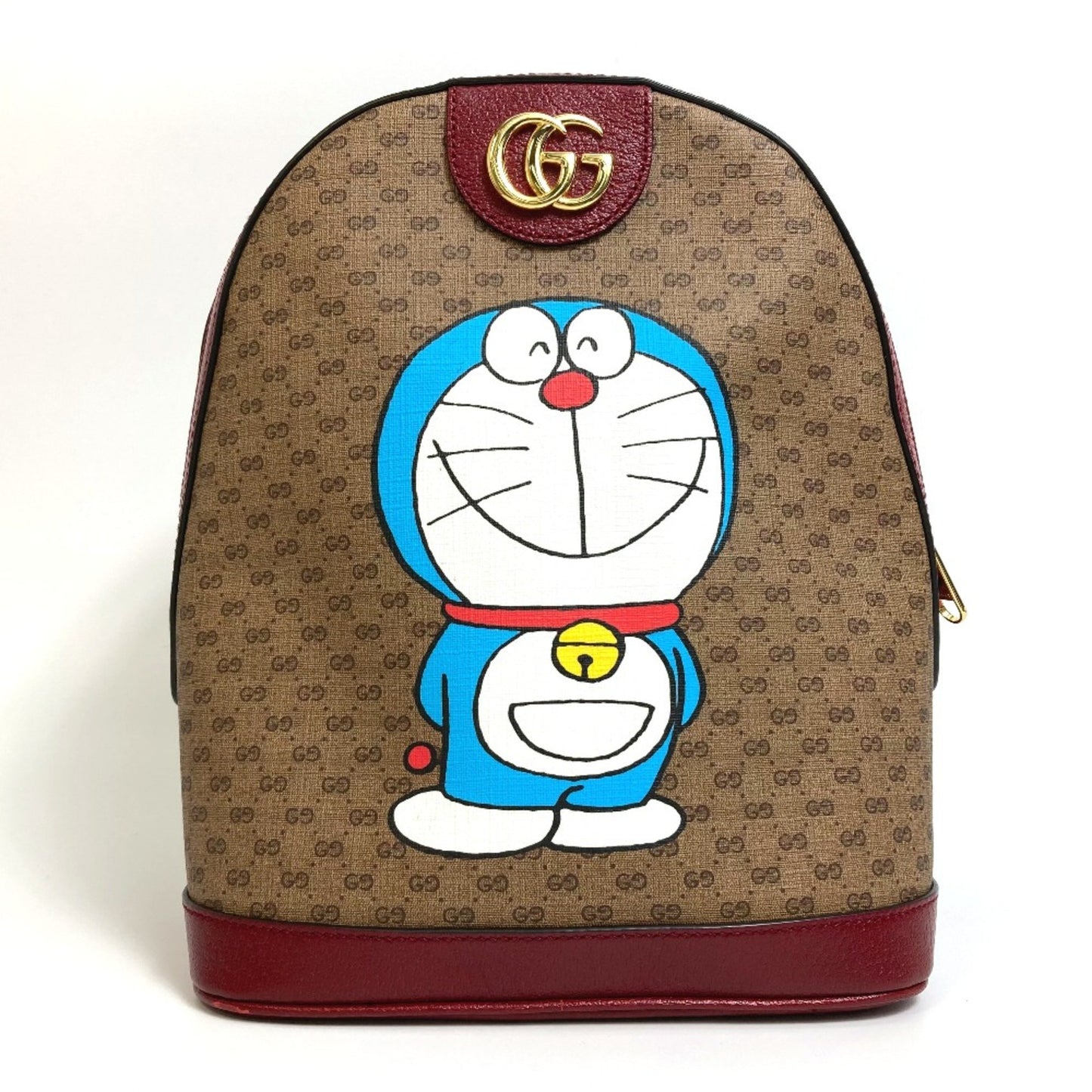 Gucci 647816 Gg Supreme Backpack Backpack Beige X Red
