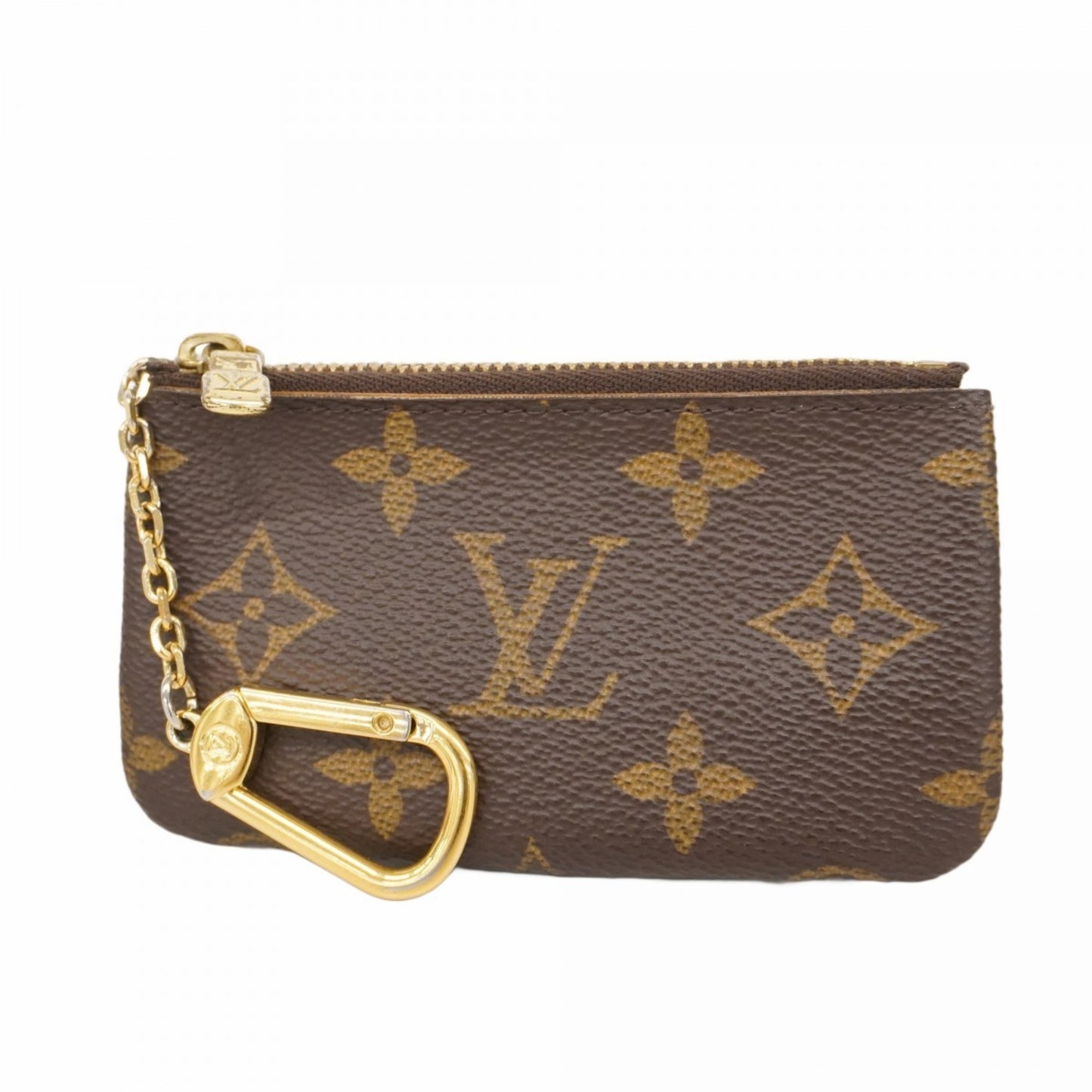 Louis Vuitton Monogram Pochette Cle Wallet/Coin Case M62650 Brown