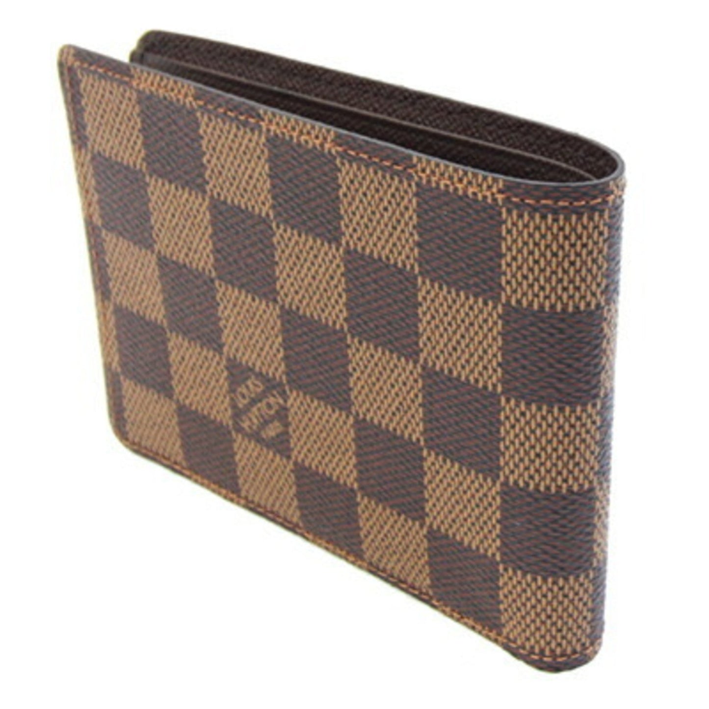 Louis Vuitton Bi-Fold Wallet Damier Portefeuille Slender N61208 Folding Compact