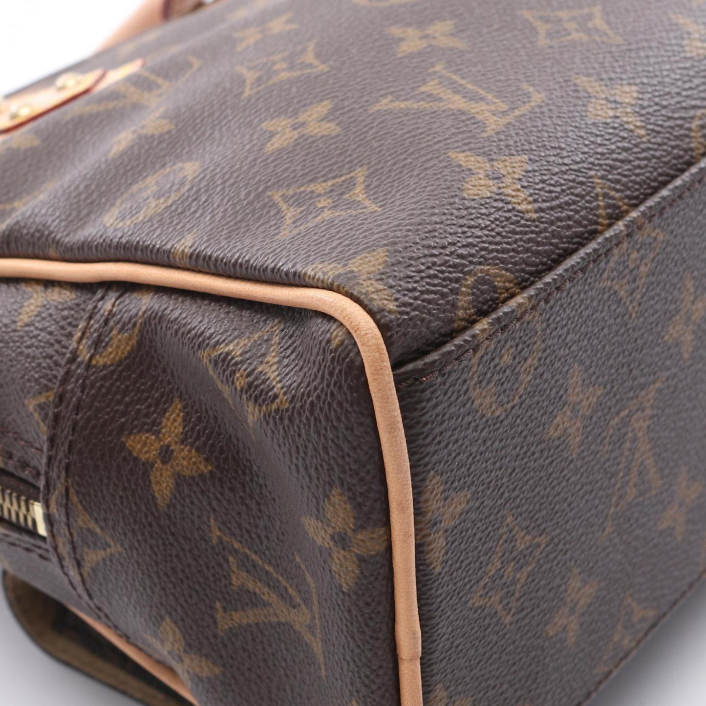 Louis Vuitton Manhattan Pm Handbag Coated Canvas Leather Monogram