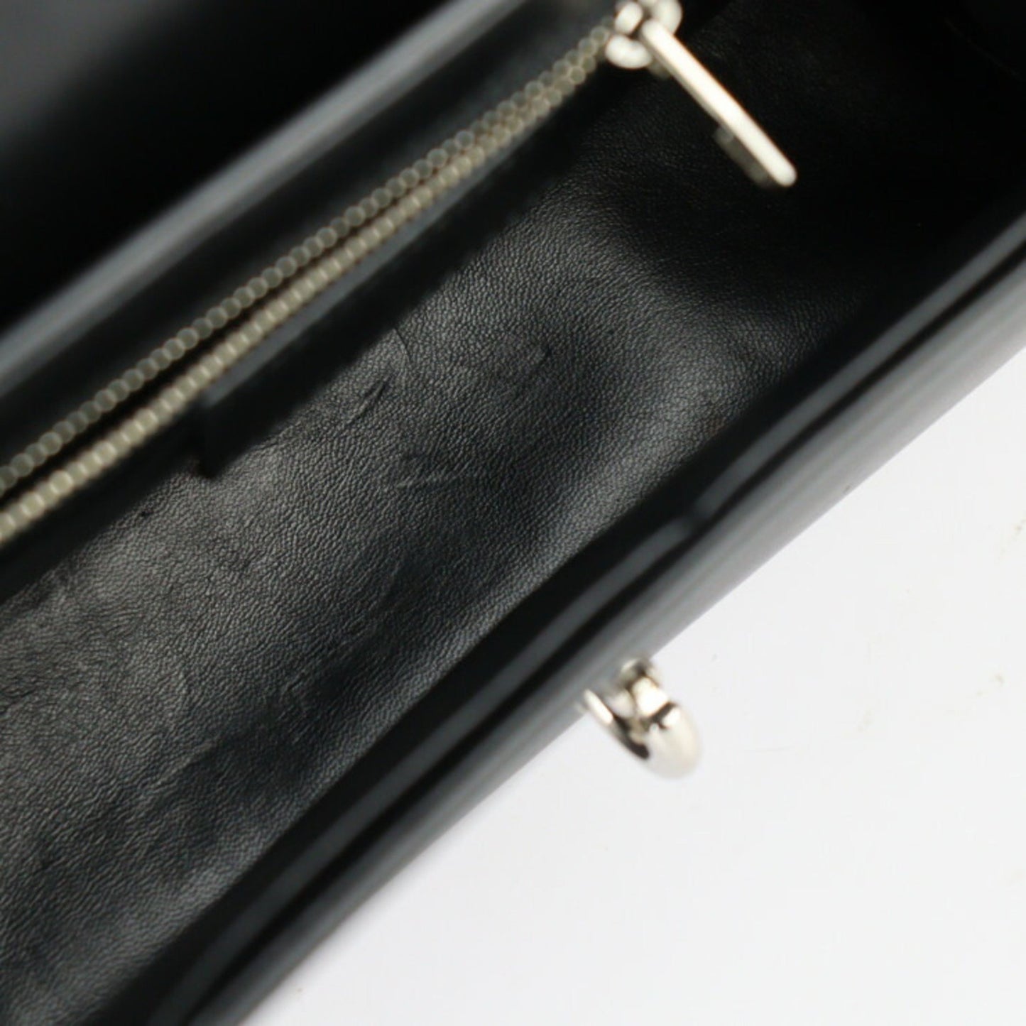 Balenciaga Balenciaga Mini Trapeze Mailon Handbag 331916 Calf Leather Black Ivory System Silver