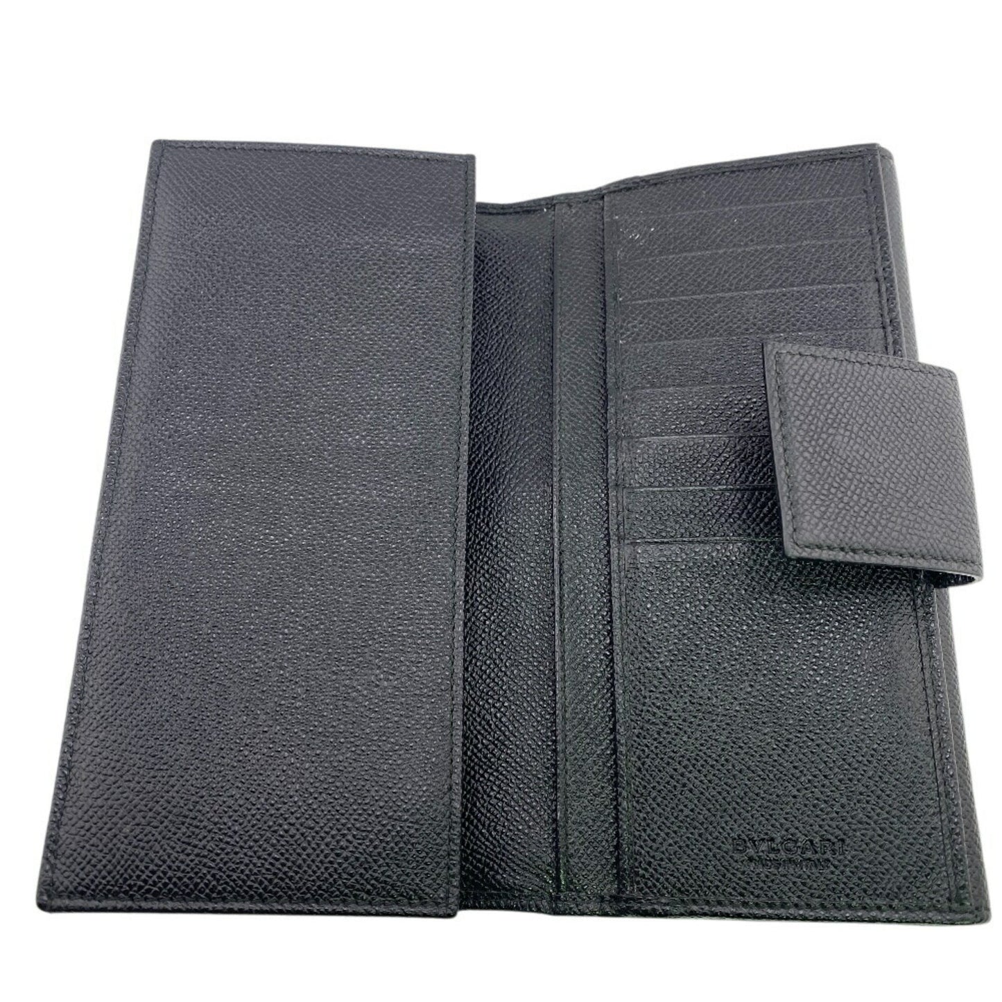Bvlgari Bulgari Flap Circle Long Wallet Black