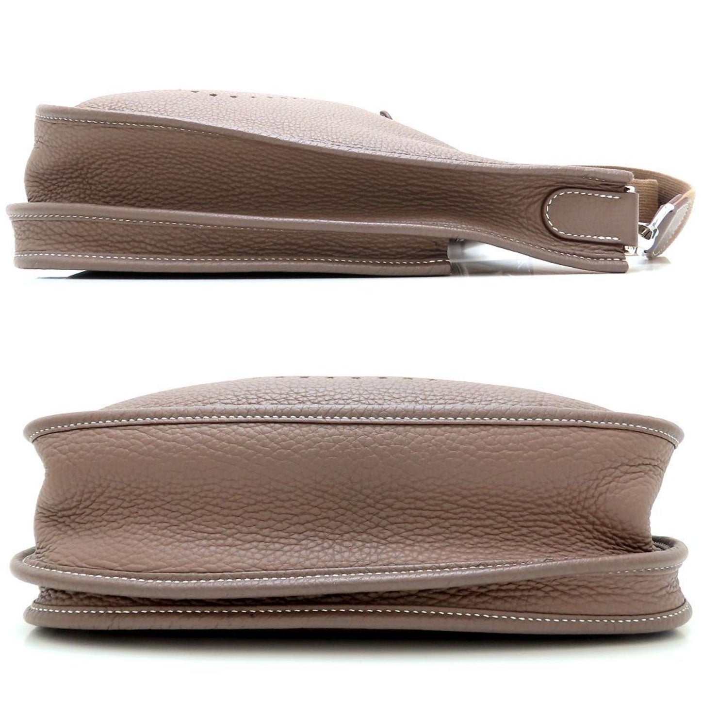 Hermes Evelyn 3 Pm Shoulder Bag In Taurillon Clemence Etoupe Leather
