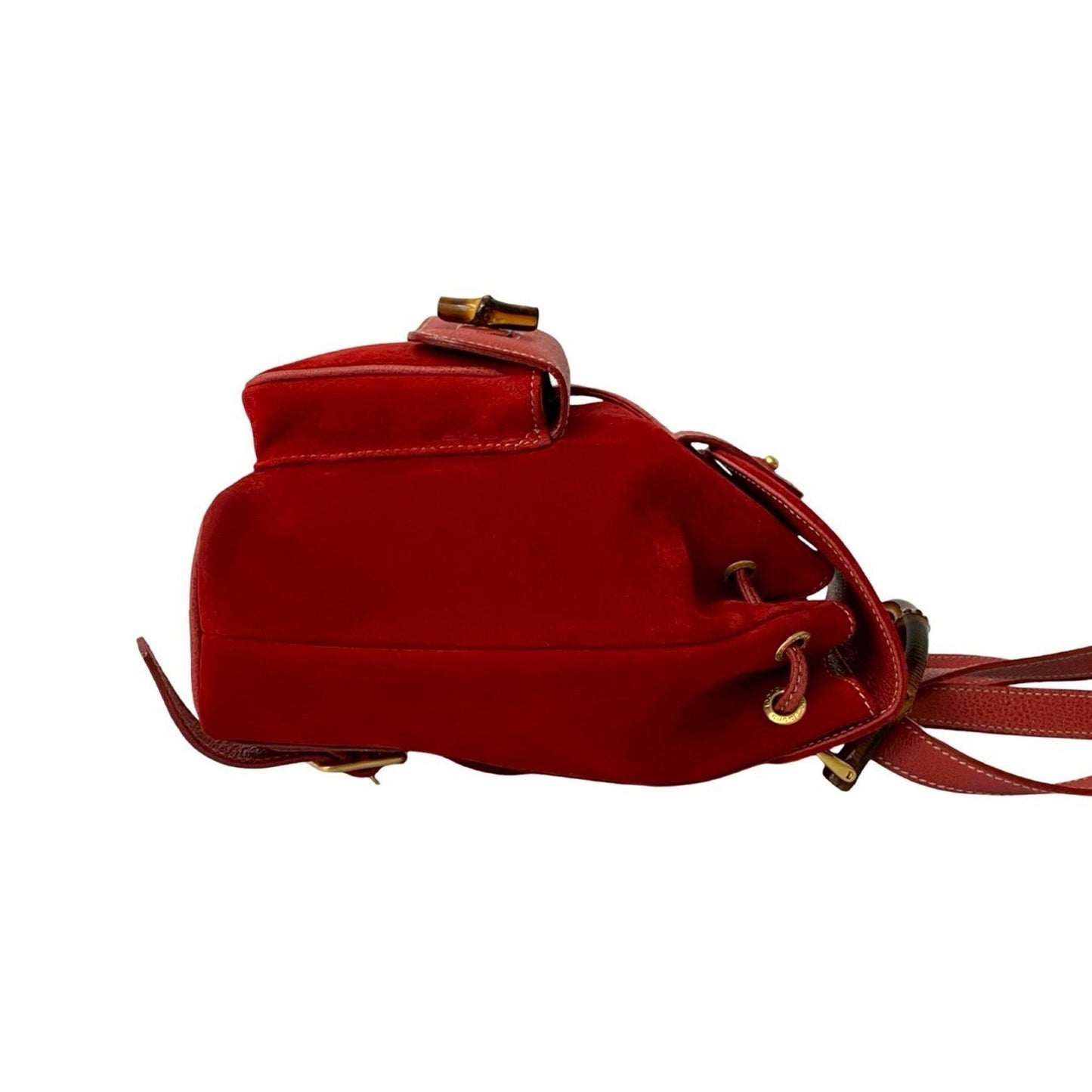 Gucci Old Gucci Bamboo Drawstring Suede