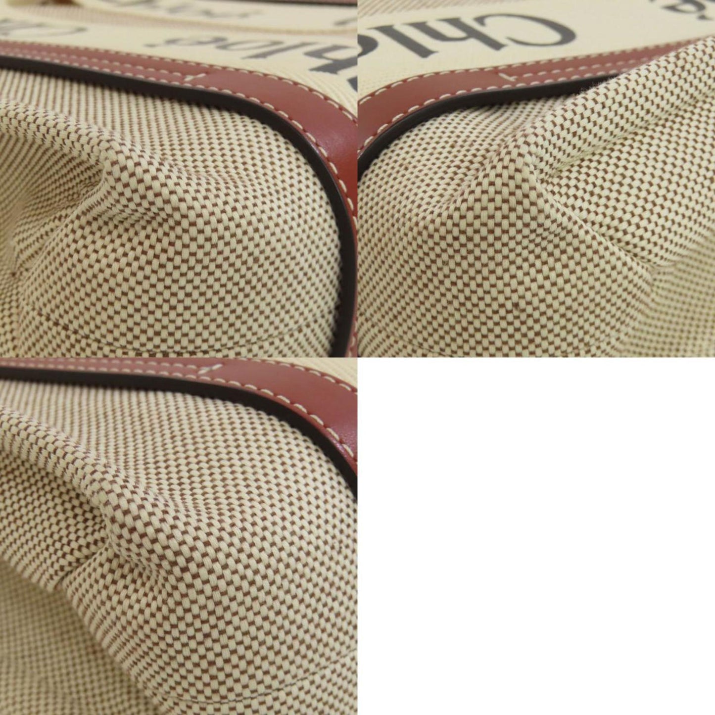 Chlo Chloe Woody Small Handbag Linen Leather